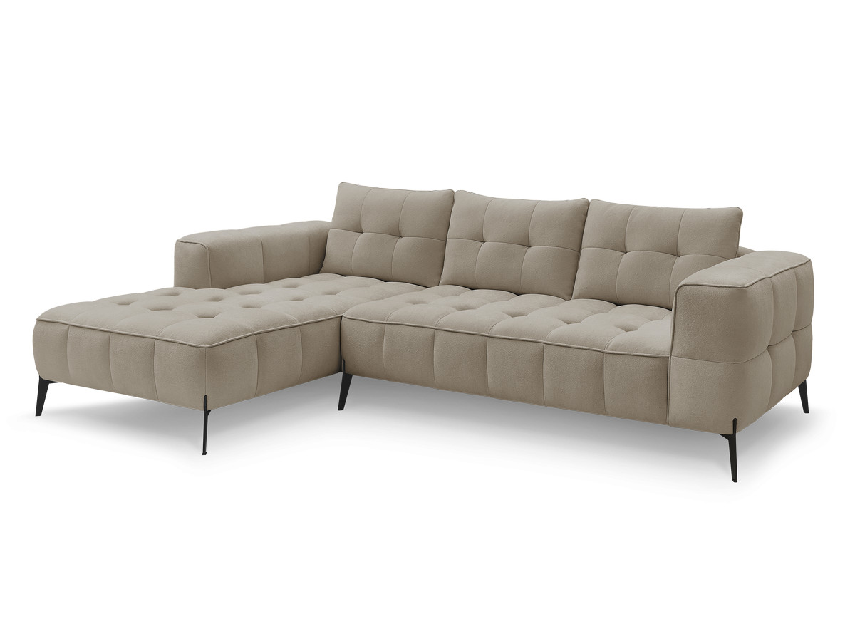 Bobochic Anis Ecksofa Strukturstoff Taupe Ecke links