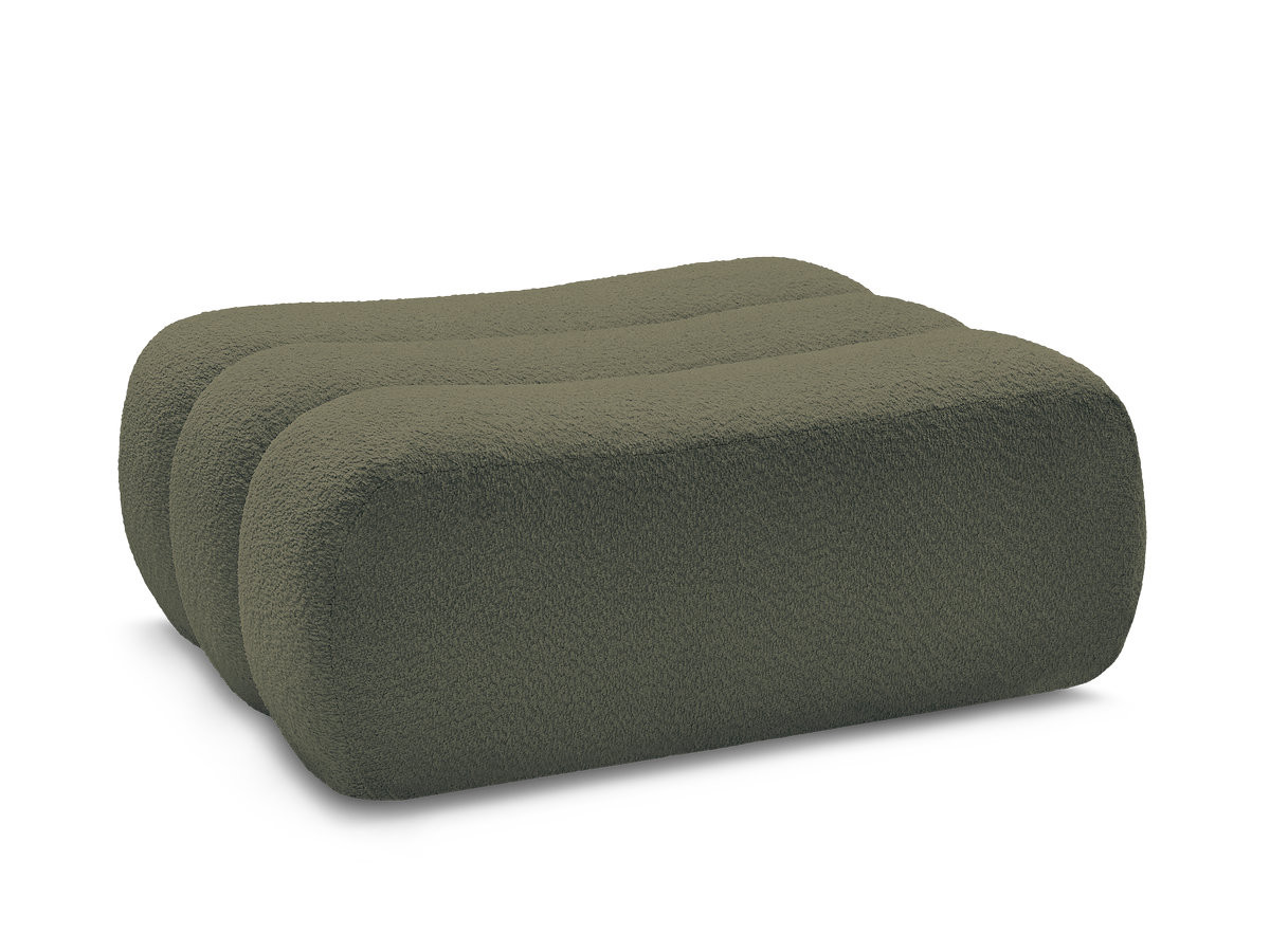Bobochic Azra Pouf Bouclé-Stoff Grün