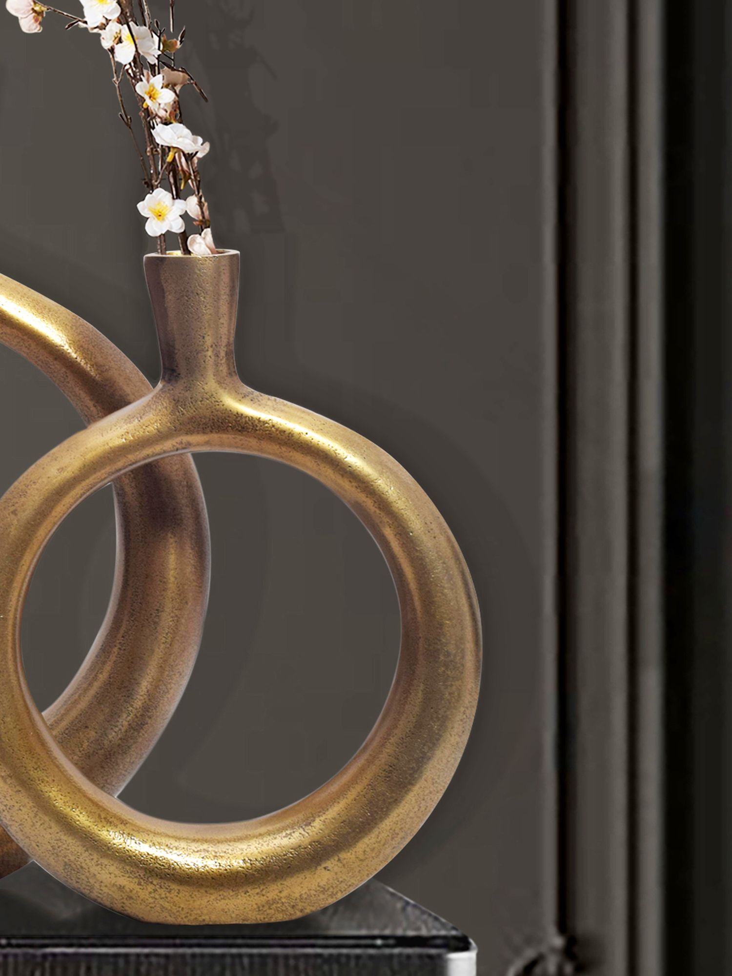 Tischvase Hovden Aluminium Gold