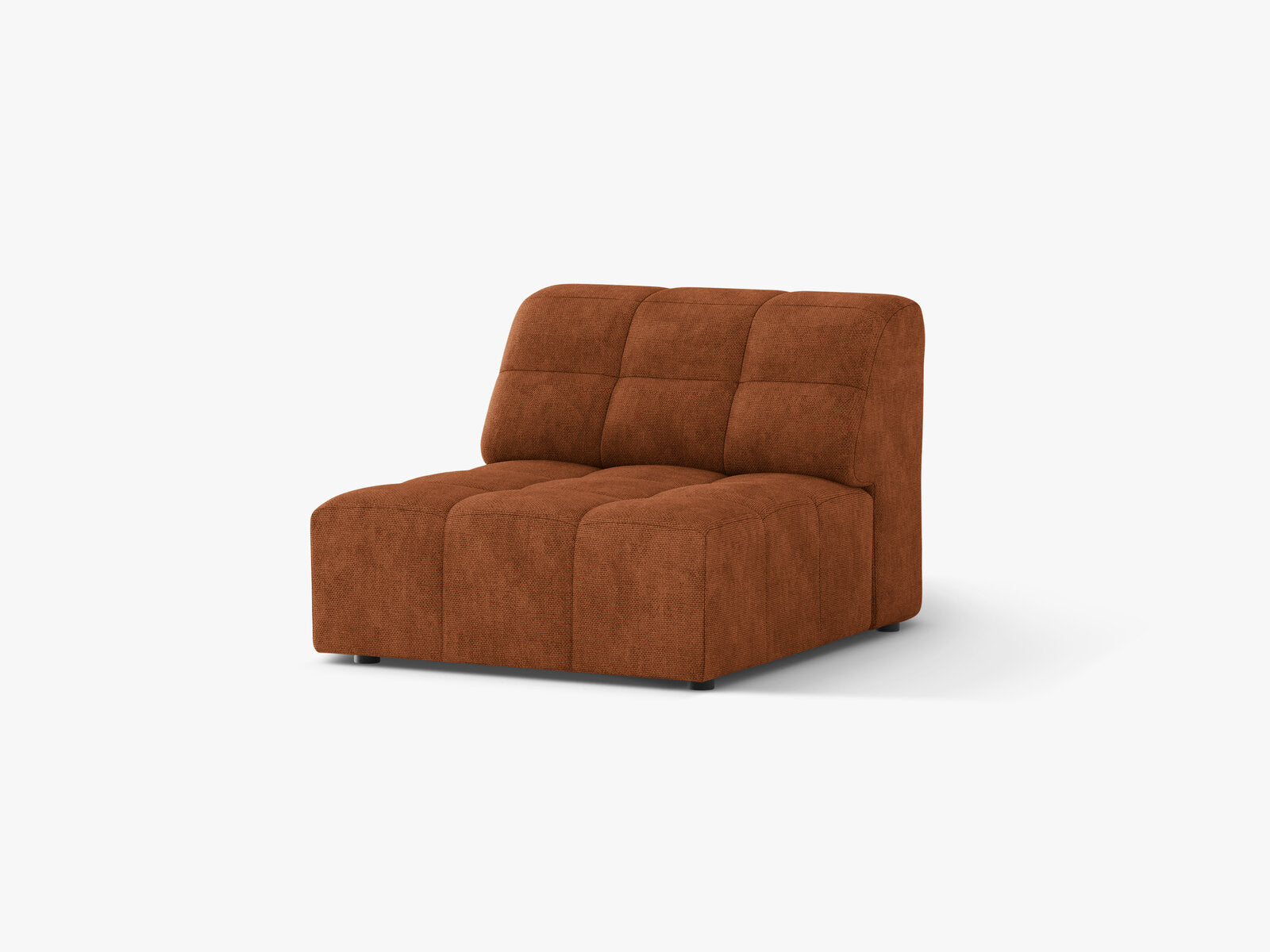Micadoni Jennifer Sofamodul armlos Chenille Eden Ziegel