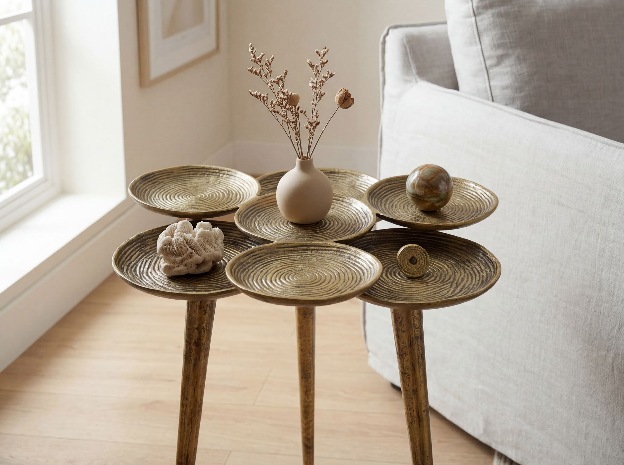 Beistelltisch Sandsli Aluminium Gold Ø 46 cm