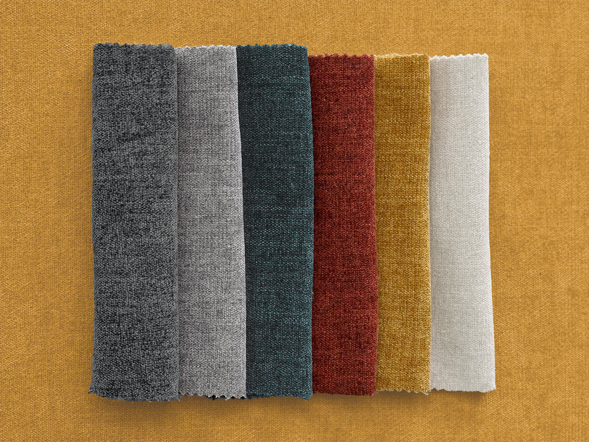 Bobochic Enore Ecksofa 330 × 100 cm Stoff Gelb Ecke links