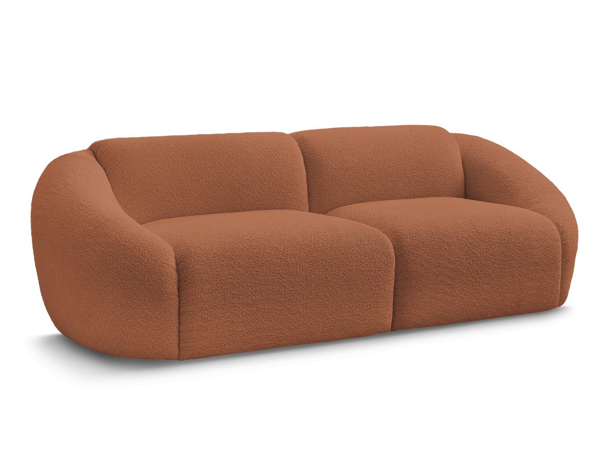 Bouclé-Stoff · Orange
