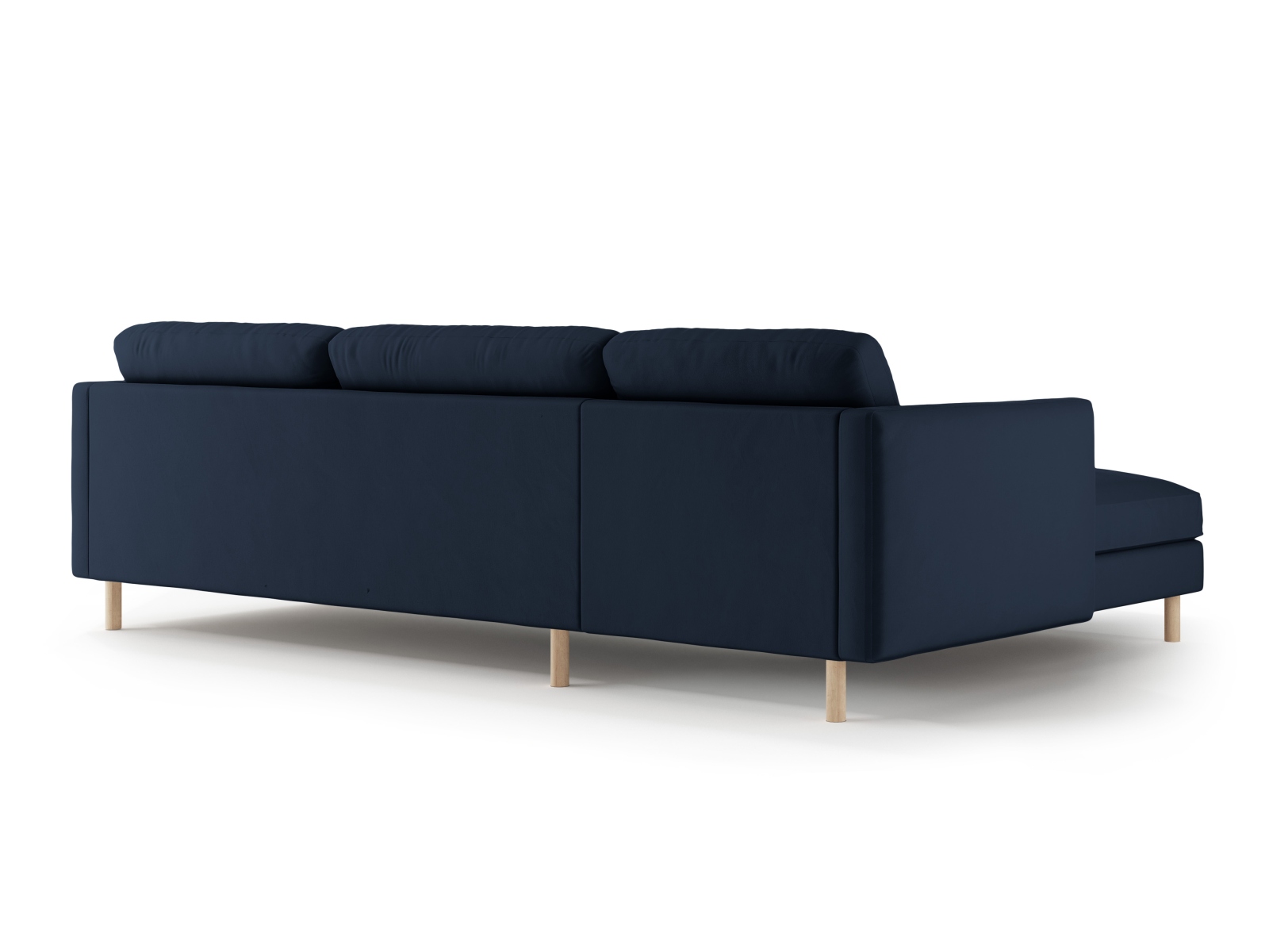 Micadoni Ecksofa Eden 4-Sitzer Links Samt Dunkelblau