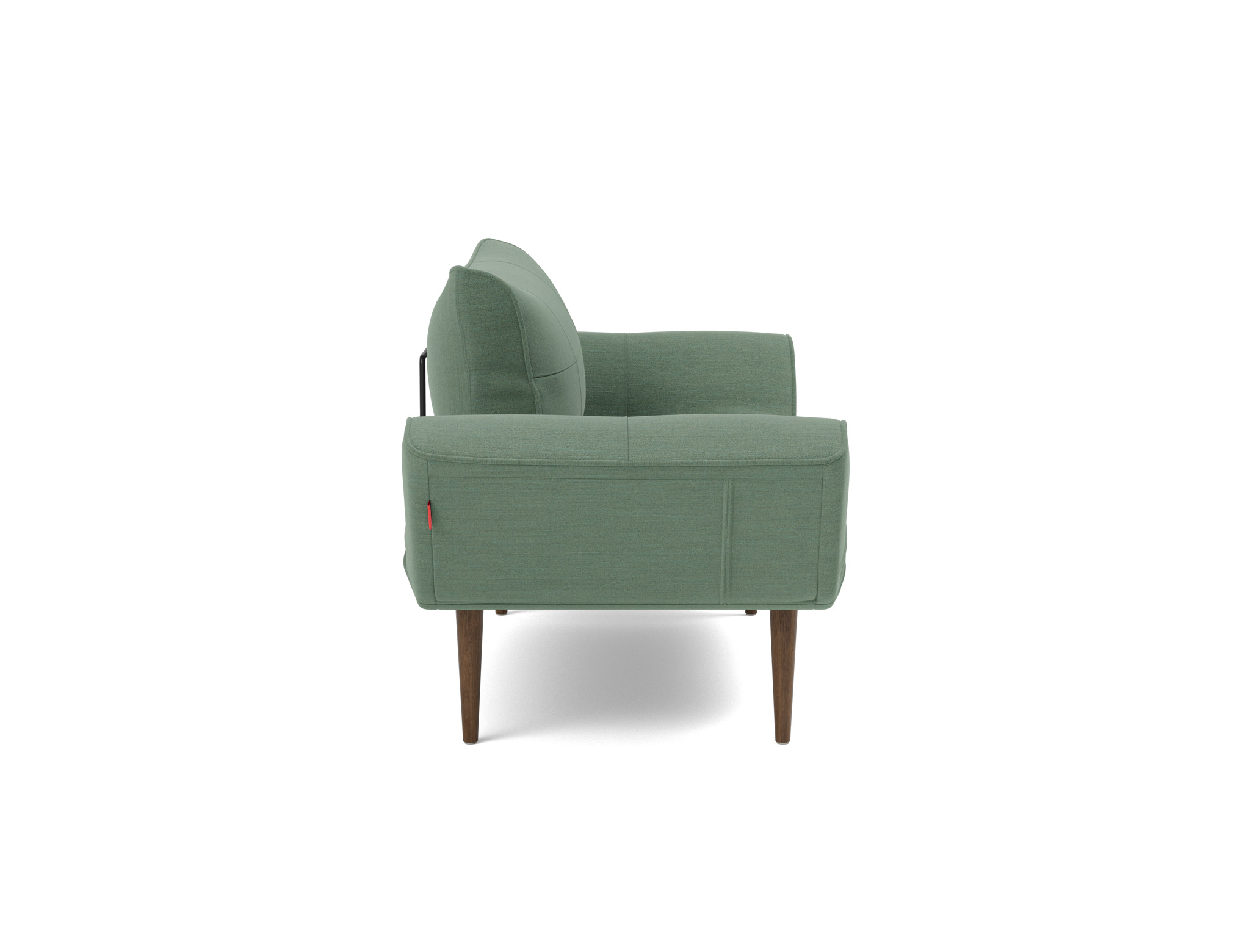 Tagesbett Zeal Flachgewebe Elegance 518-Green Beine Styletto Eiche dunkel