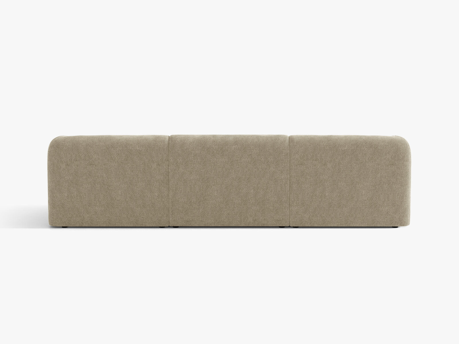 Micadoni Sofa Miley 3-Sitzer Chenille Eden Dunkelbeige