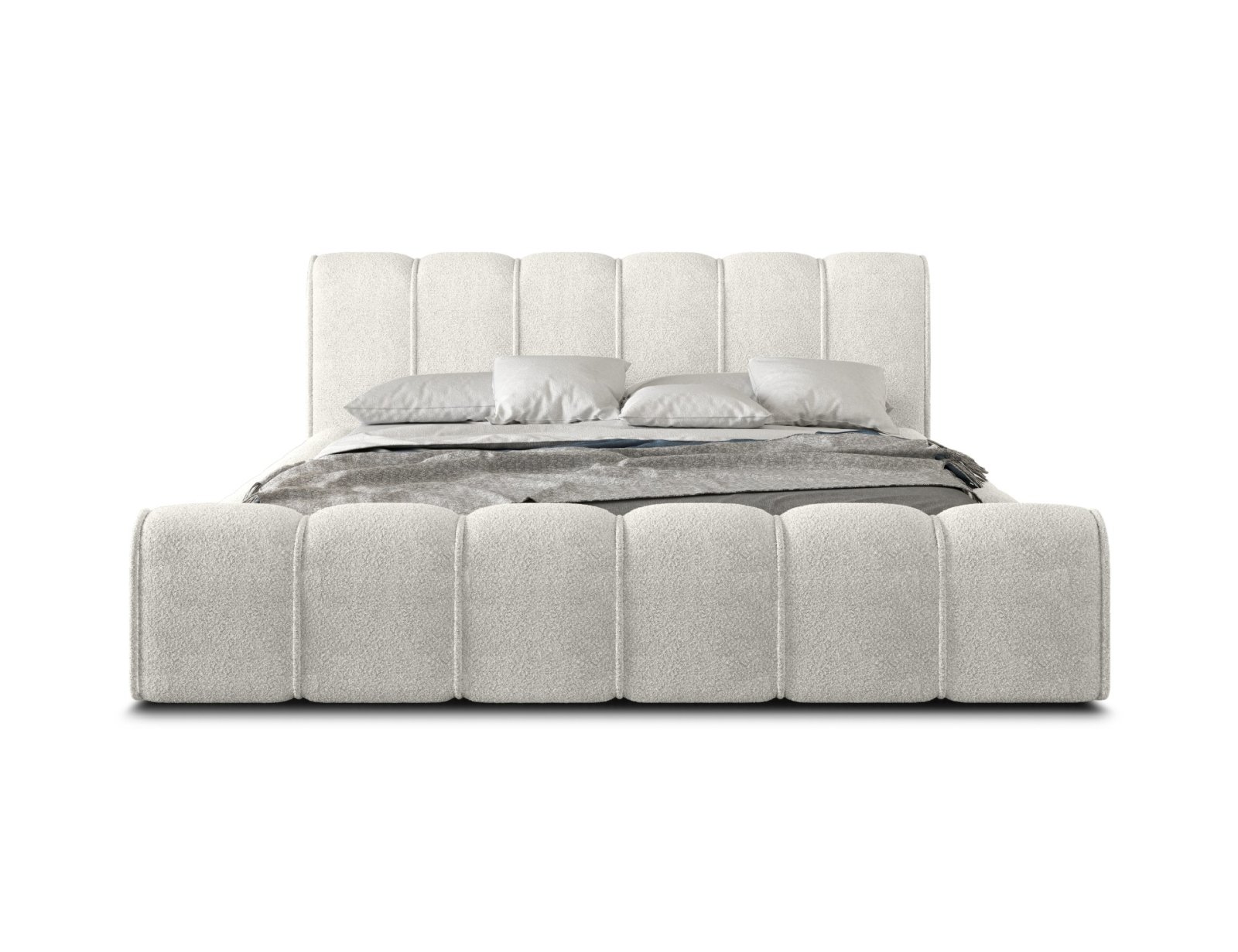 Polsterbett Belio Boucle 180x200 mit Metallrahmen Quelle 01