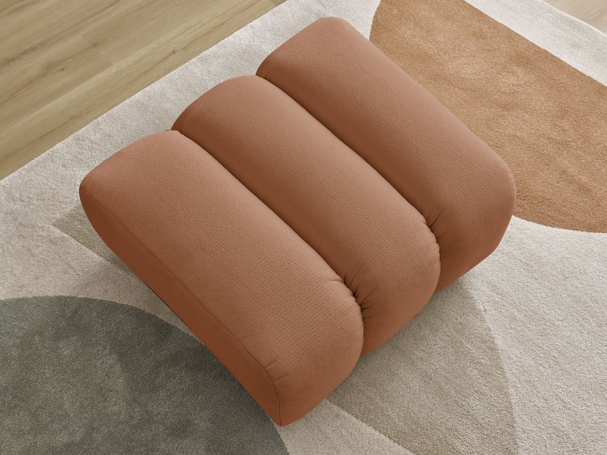 Bobochic Talia Pouf Melange-Stoff Orange