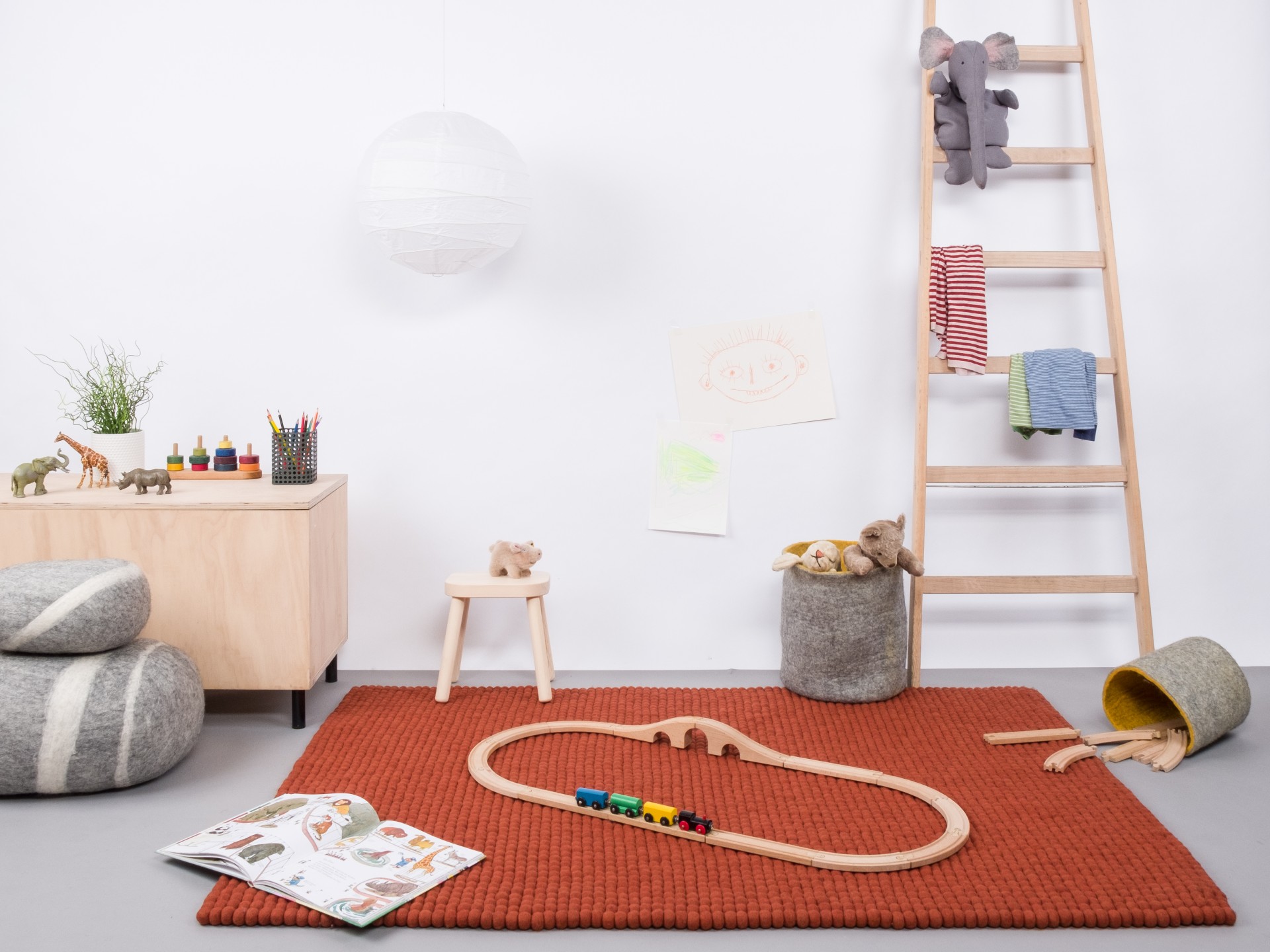 myfelt Lora Filzkugelteppich - 50x70 cm