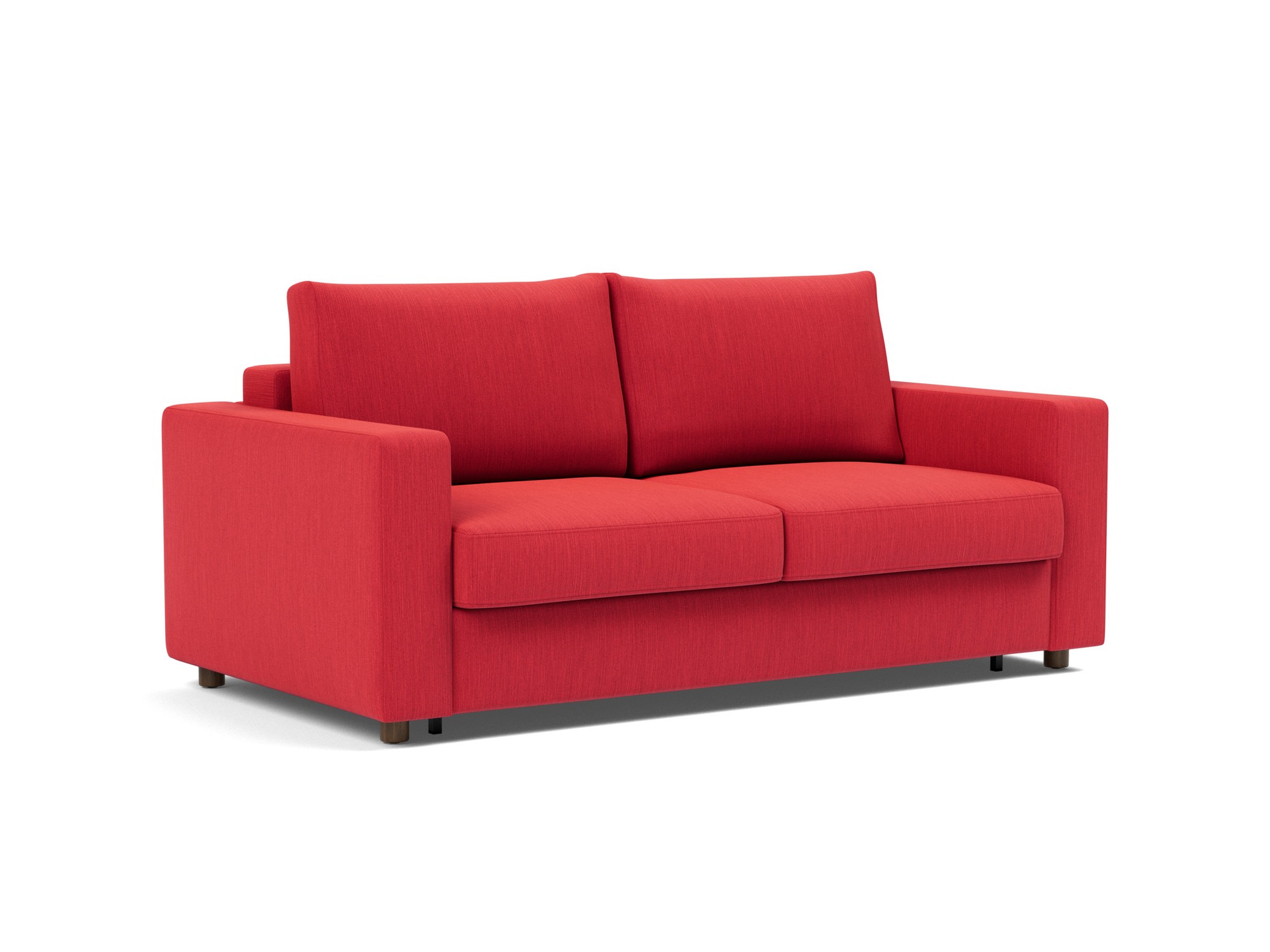 Schlafsofa Neah mit Standard-Armlehnen 160 Flachgewebe Elegance 511-Red