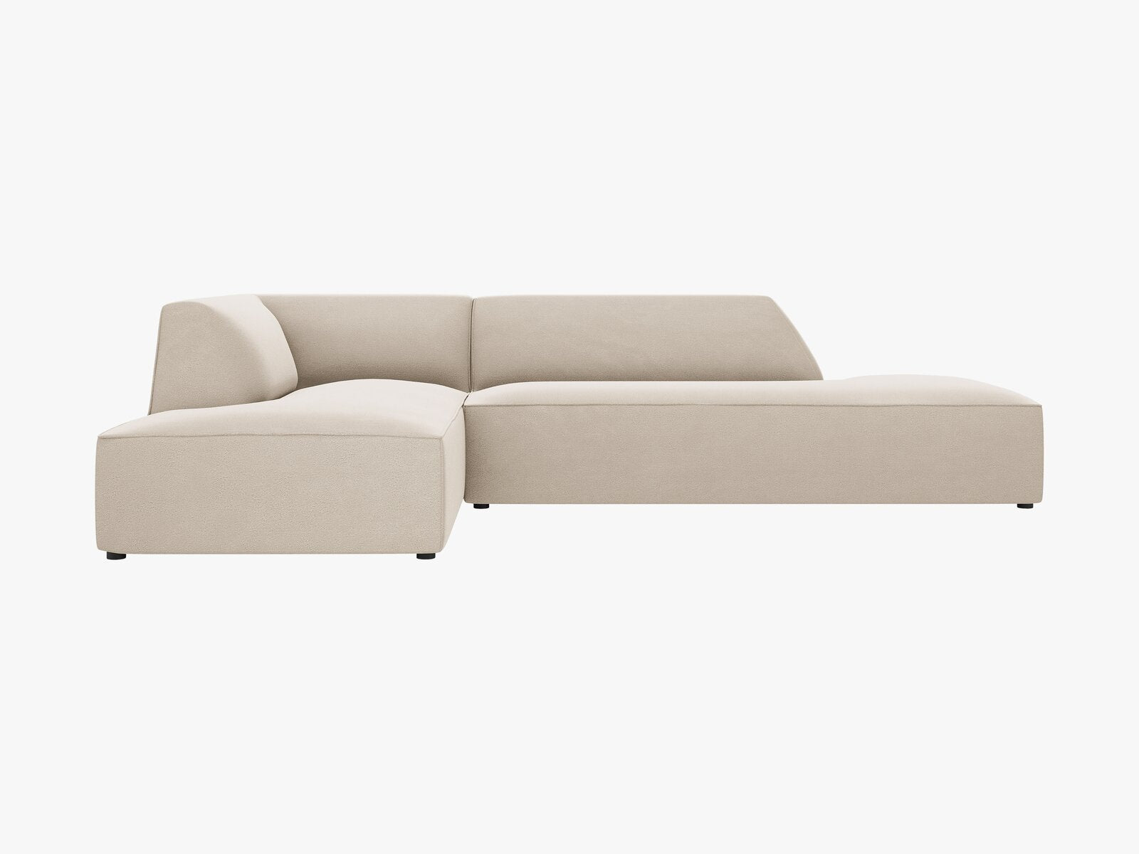 Micadoni Ecksofa Ruby 4-Sitzer Links Samt Salvador Beige