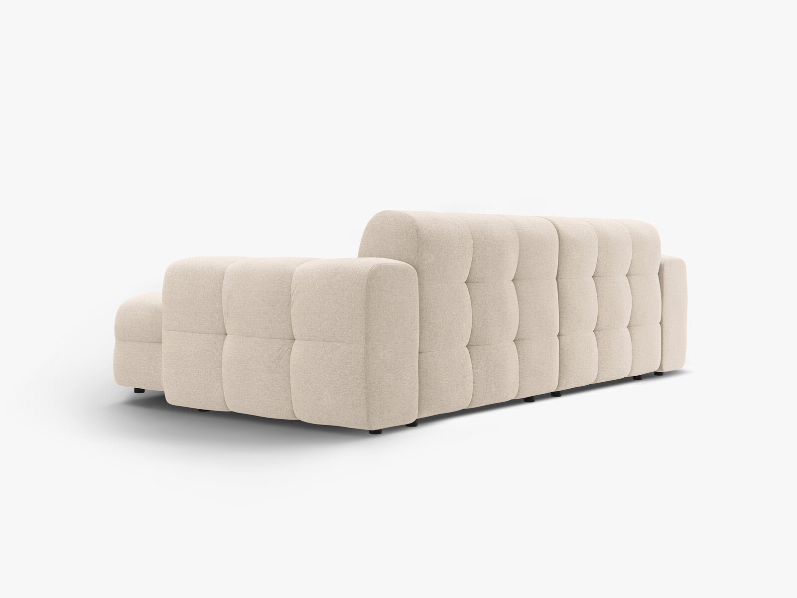 Micadoni Ecksofa Kendal 4-Sitzer Rechts Strukturierter Stoff Beige