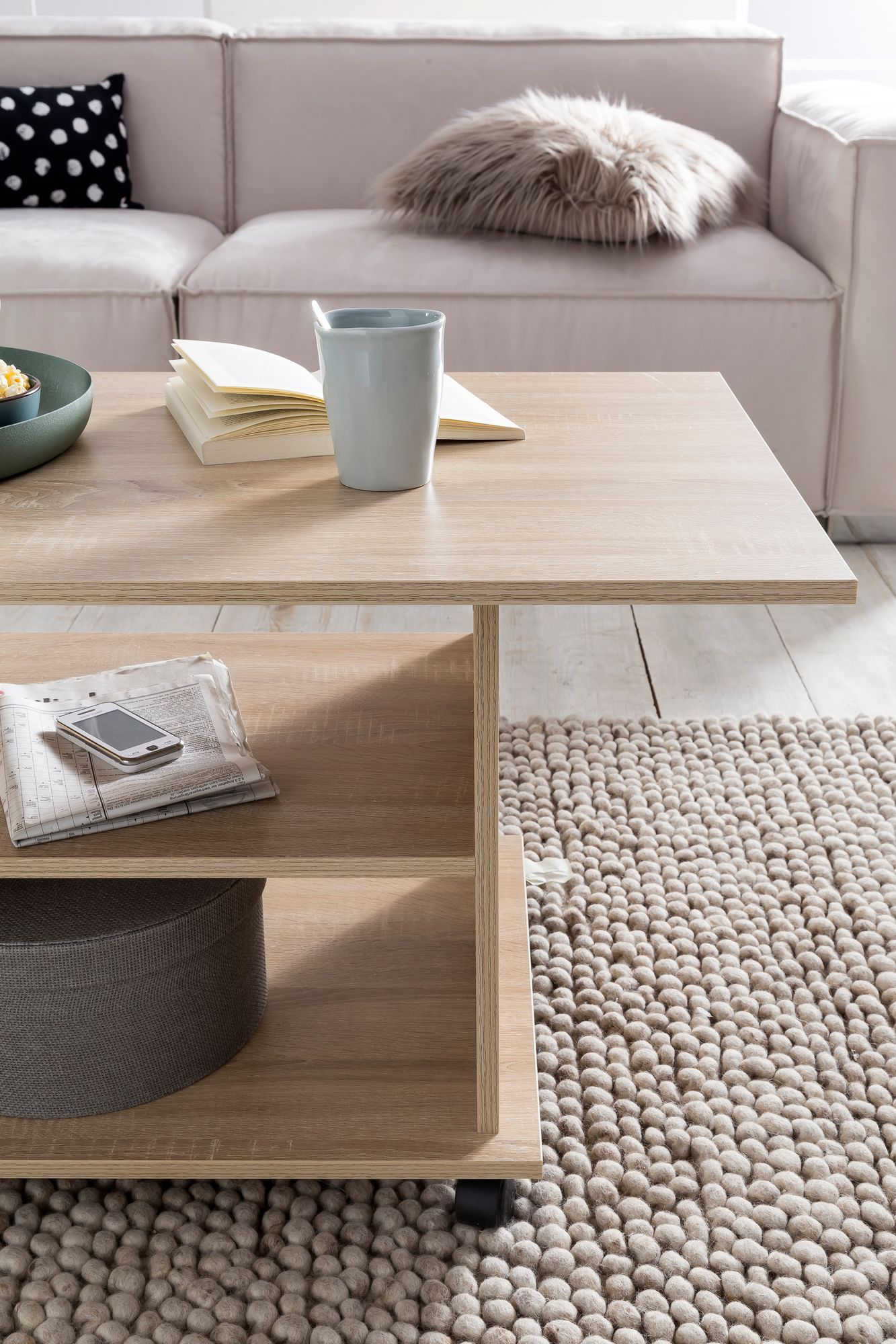 Couchtisch Fjaera Sonoma 95 × 54,5 × 51 cm