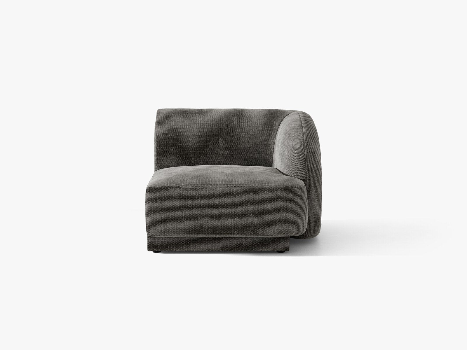 Micadoni Eckmodul Miley 1-Sitzer Rechts Chenille Haga Grau
