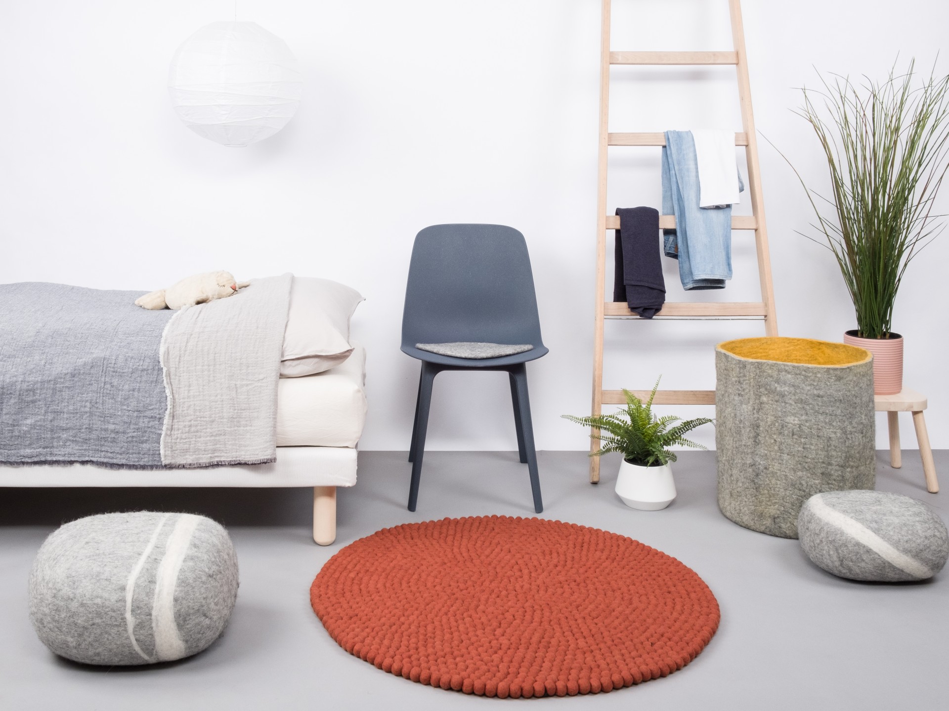 myfelt Lora Filzkugelteppich - 90 cm