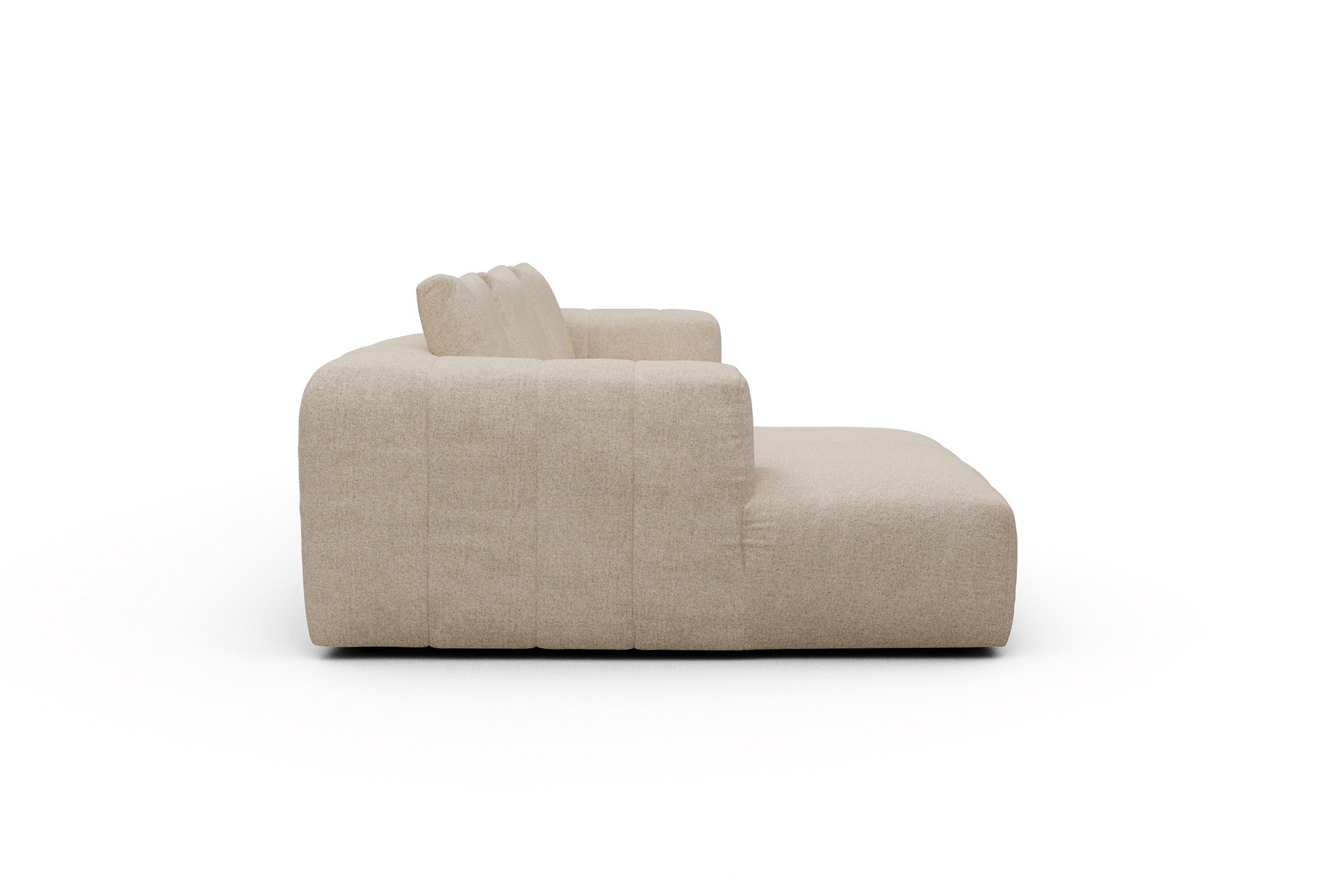 Ecksofa Hugo 2,5-Sitzer Armlehne rechts mit Chaiselongue Casone-Natural-Beige