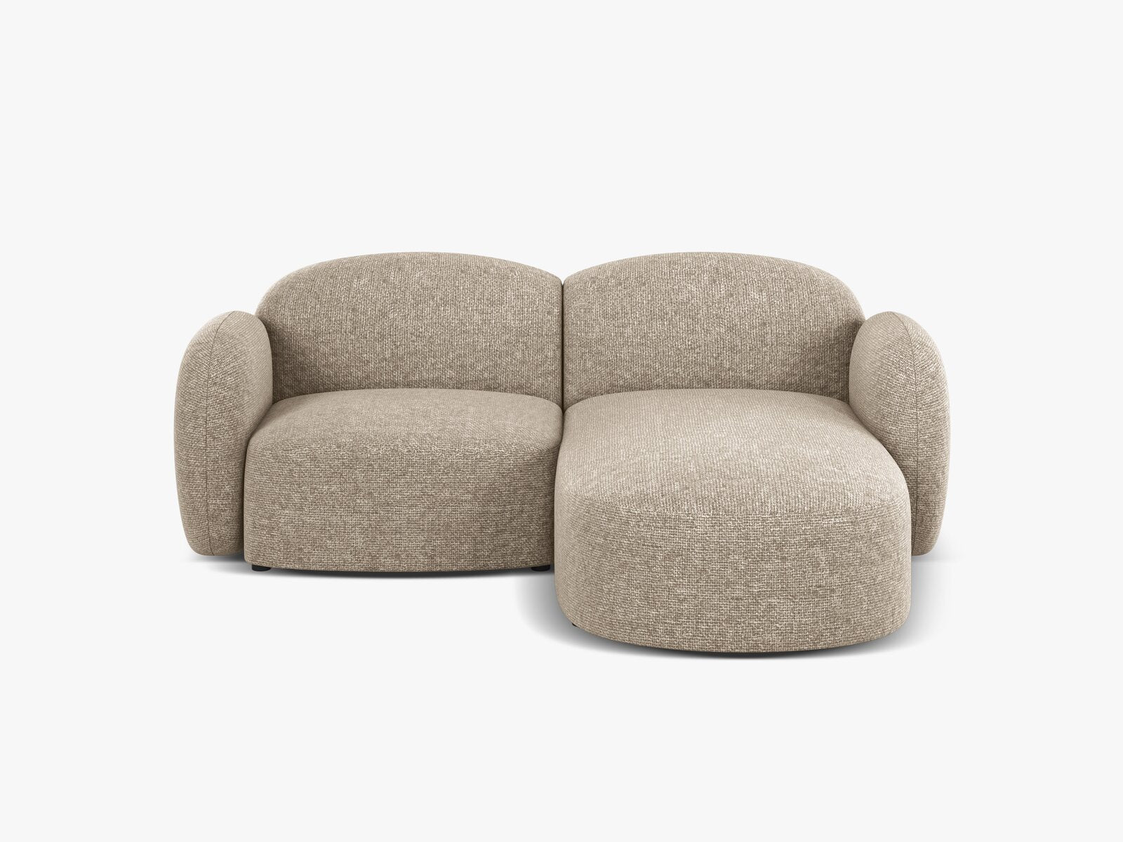 Micadoni Ecksofa Blair 3-Sitzer Rechts Chenille Eden Dunkelbeige