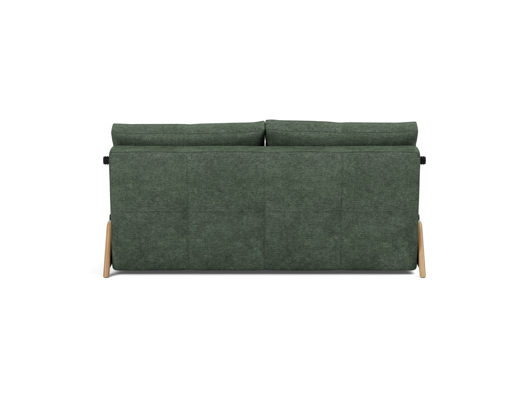 Schlafsofa Cubed 160 Flachgewebe Avella 281-Pine-Green Beine Eiche