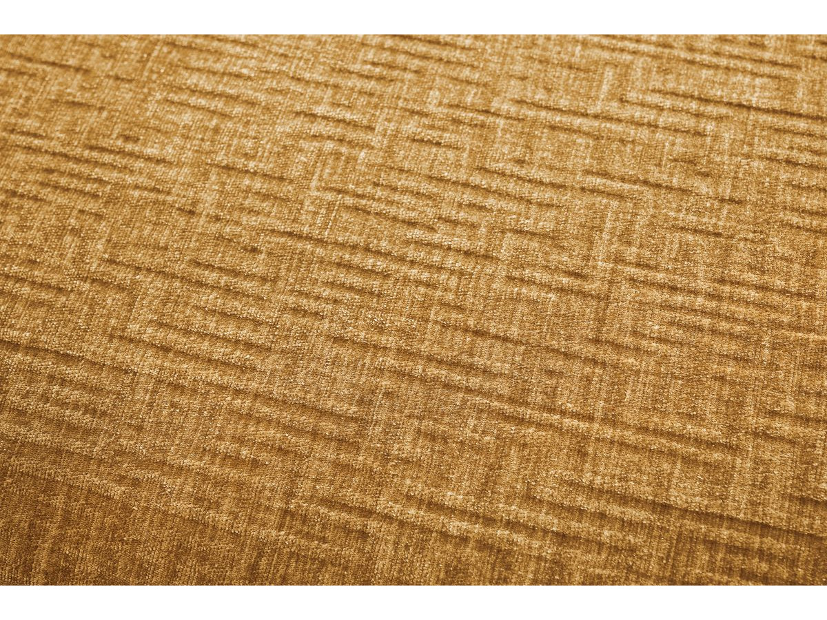 Bobochic Megeve Ecksofa mit Pouf Strukturstoff Gelb Ecke links