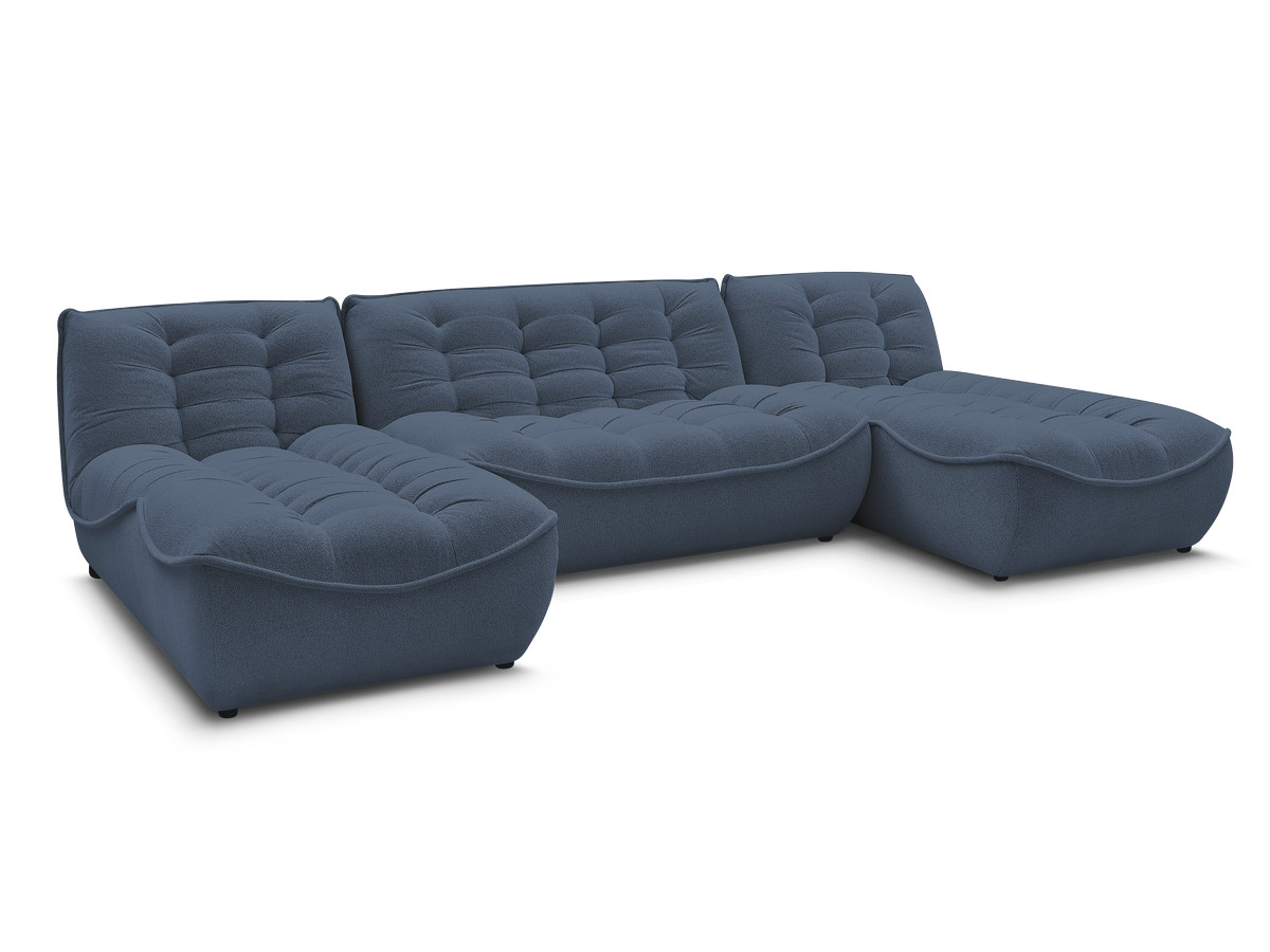 Bobochic Serena Wohnlandschaft Melange-Stoff Blau