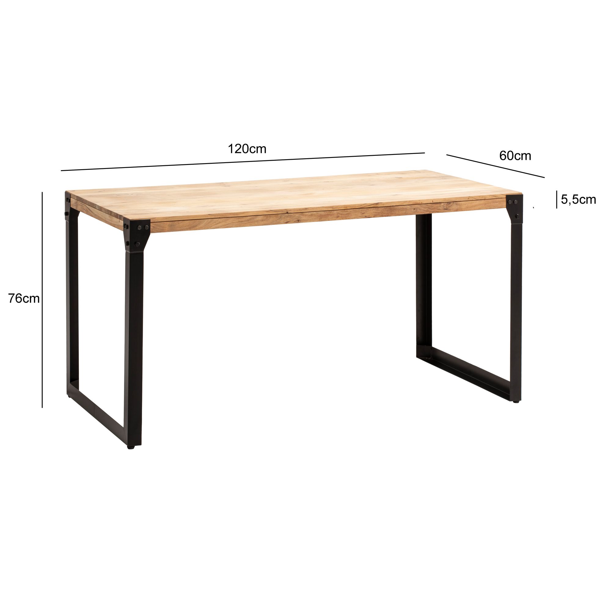 Esstisch Hareid Akazie Massivholz 120 × 60 × 76 cm