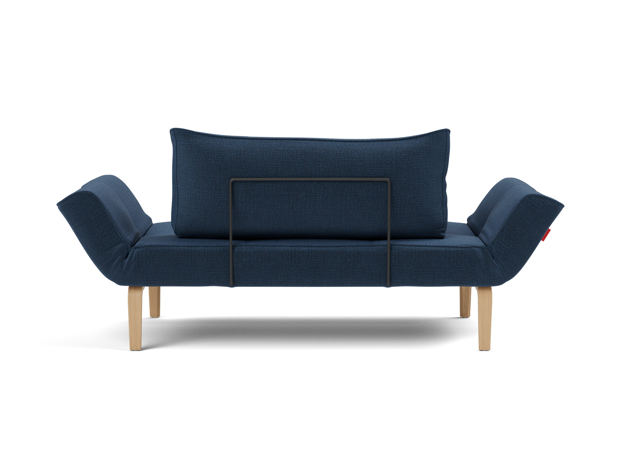 Tagesbett Zeal Chenille Esina 414-Indigo-Blue Beine Bow Eiche