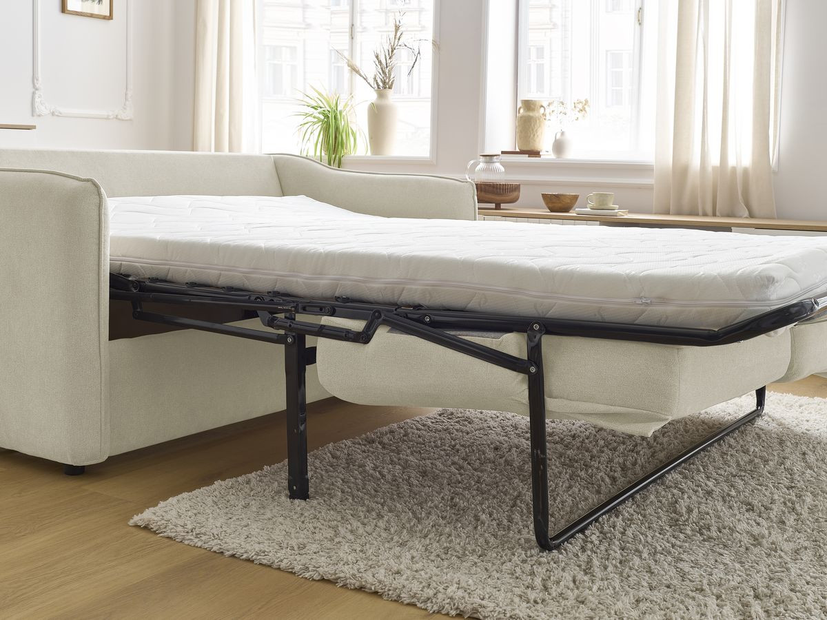Bobochic Lenny Schlafsofa 3-Sitzer Stoff Beige