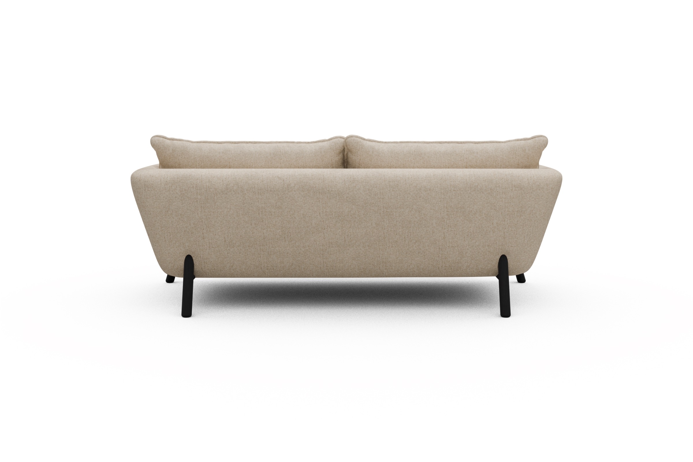 Sofa Emil PREMIUM 2-Sitzer Beinfarbe Eiche Schwarz Casone-Natural-Beige