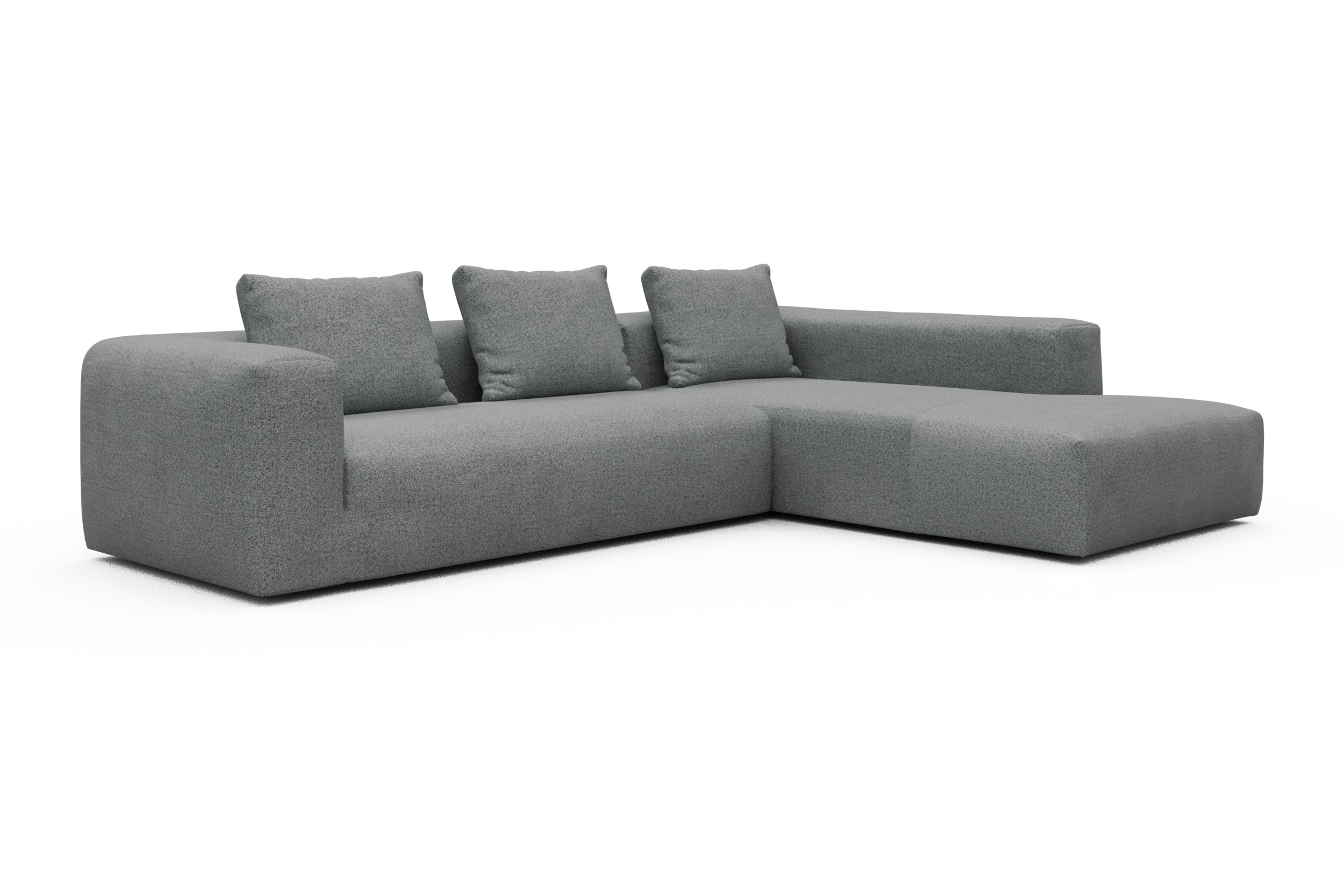 Ecksofa Fred Relax-Ecke rechts mit 2,5-Sitzer Aivi-Gravet-Grey
