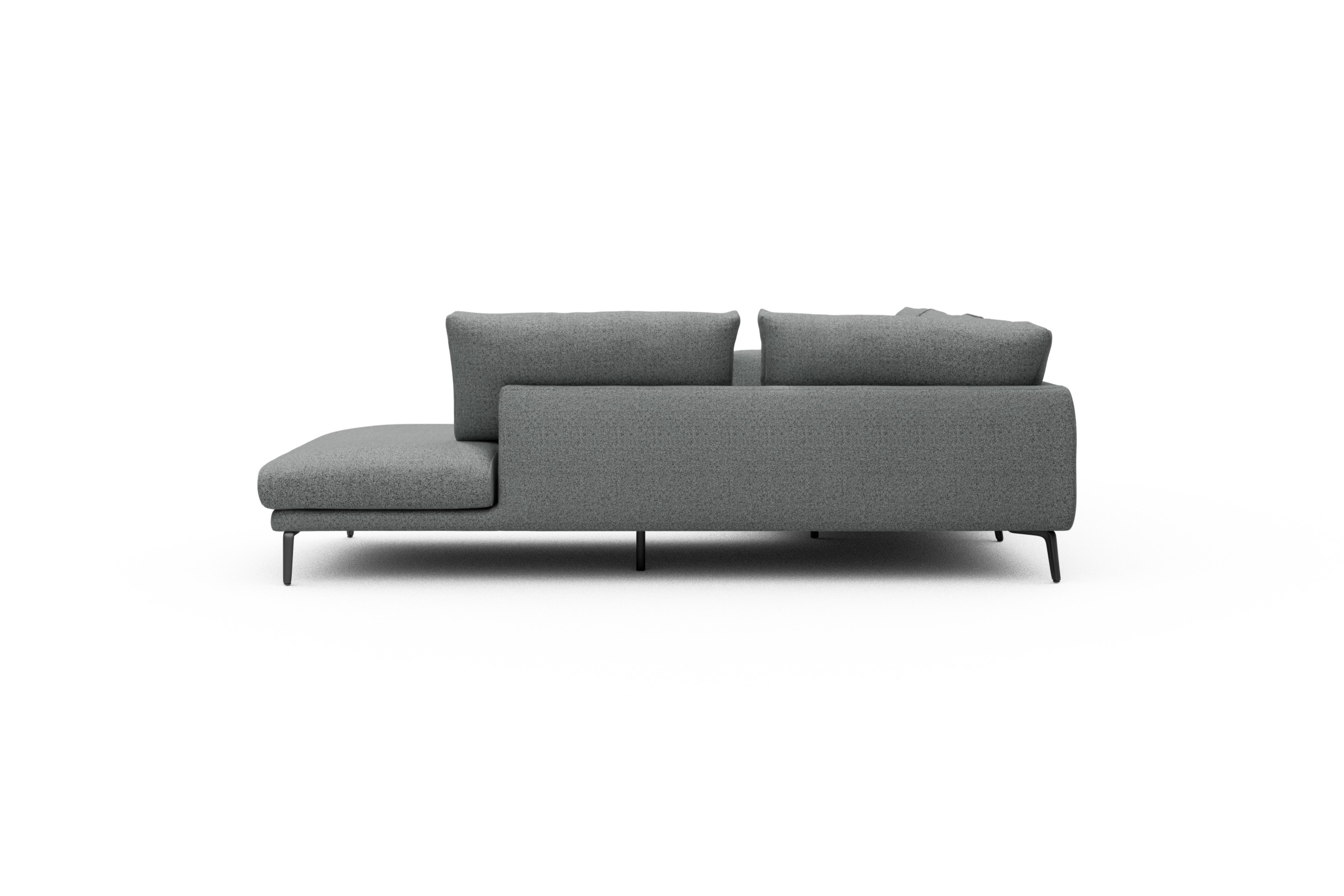 Ecksofa Karl Relax-Ecke rechts mit 2,5-Sitzer Aivi-Gravet-Grey