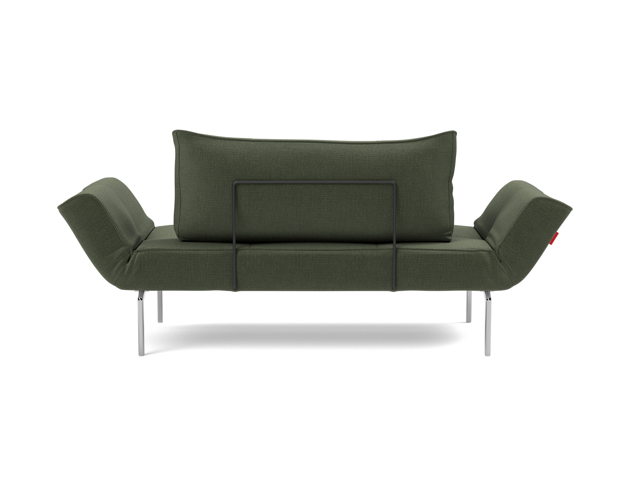 Tagesbett Zeal Chenille Esina 413-Olive-Green Beine Straw Aluminium