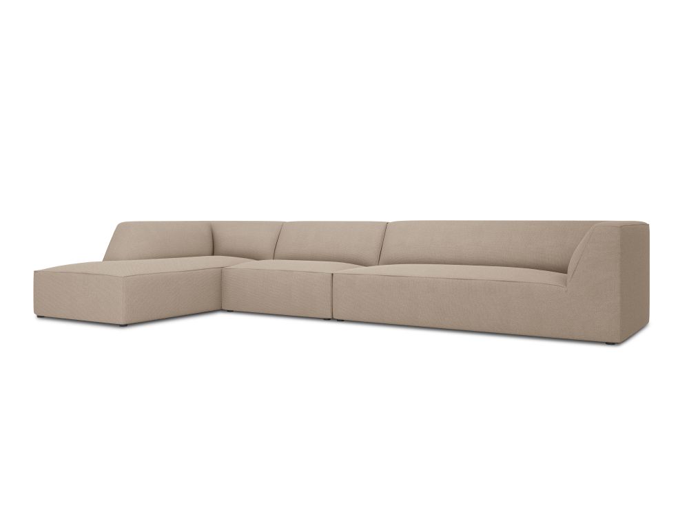 Cosmopolitan Design Ecksofa Siena 5-Sitzer Strukturierter Stoff Ottawa Dunkelbeige Links