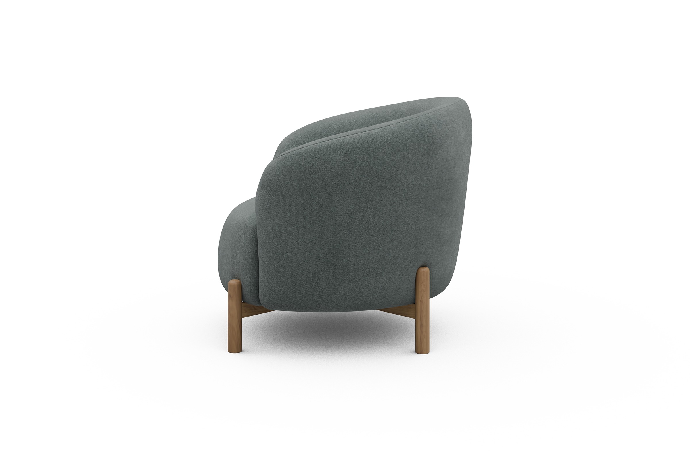 Sessel Ronda Holzbeine Eiche Natur Smooth-Silver-Grey