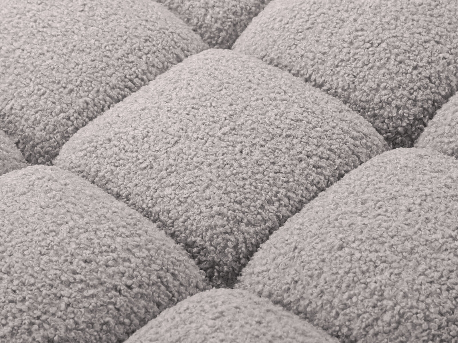Micadoni Modulares Sofa Bellis 4-Sitzer Links Boucle Rolf Hellgrau