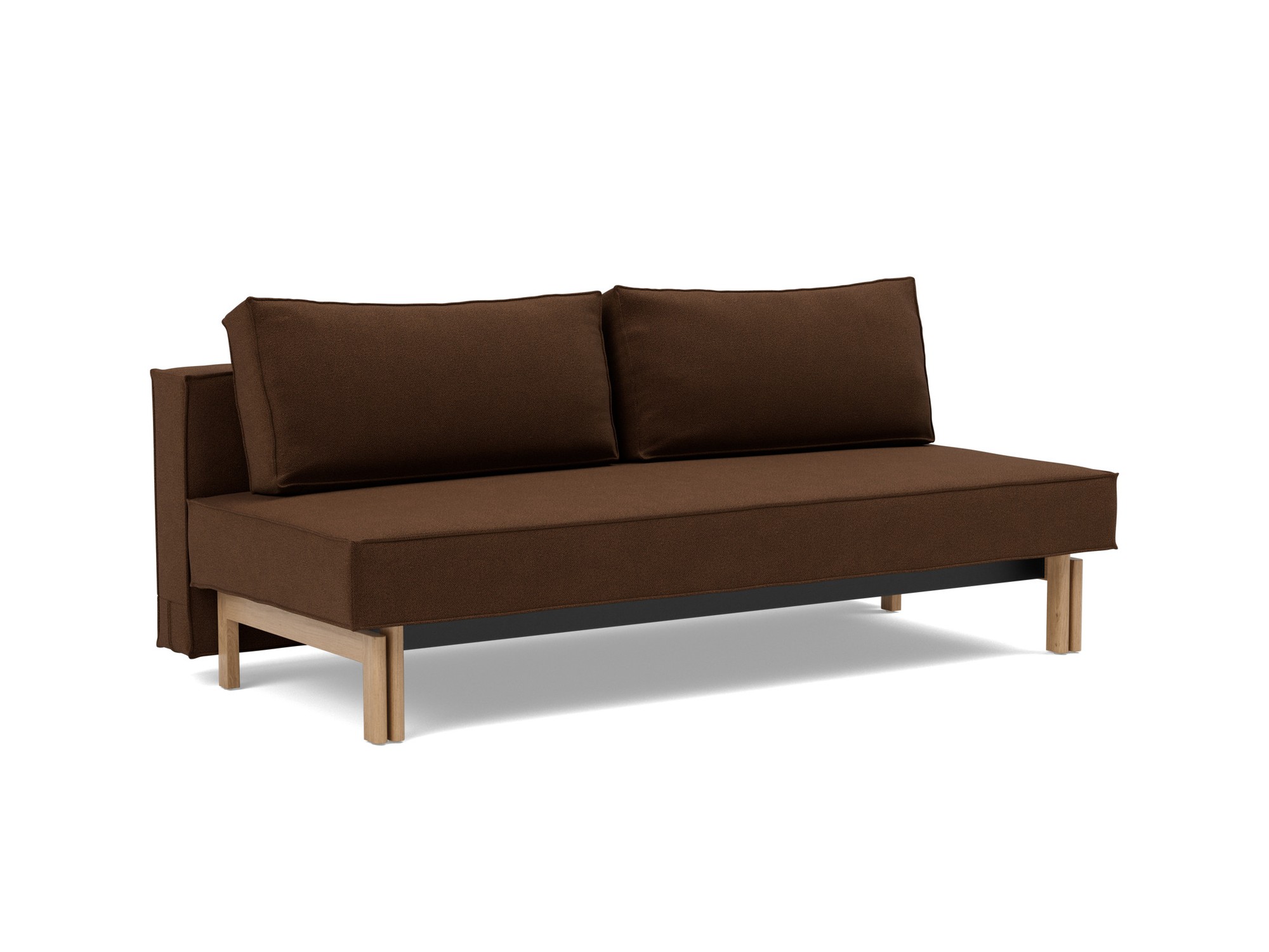 Schlafsofa Sly Strukturierter Stoff Taura 359-Cappuccino Beine Eiche