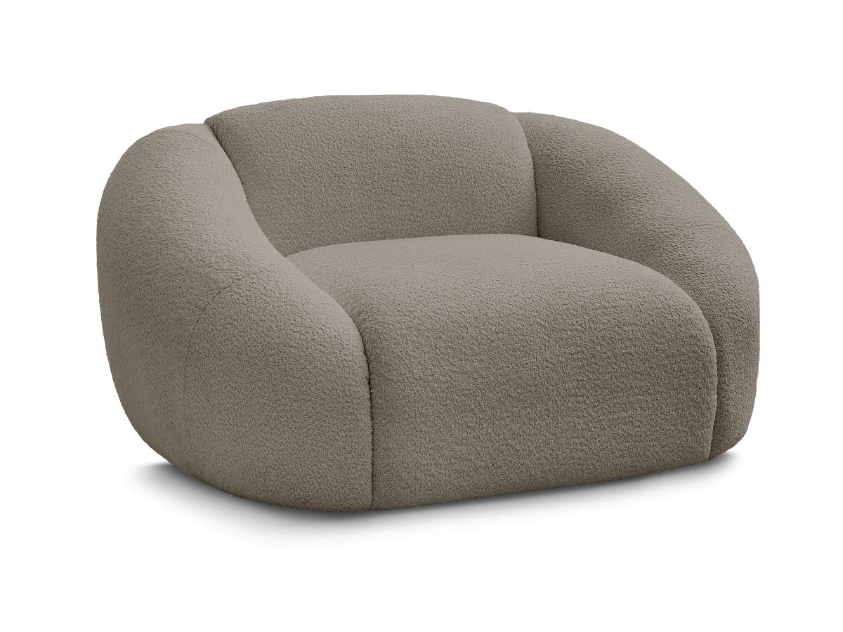 Bobochic Tina Sessel Bouclé-Stoff Taupe
