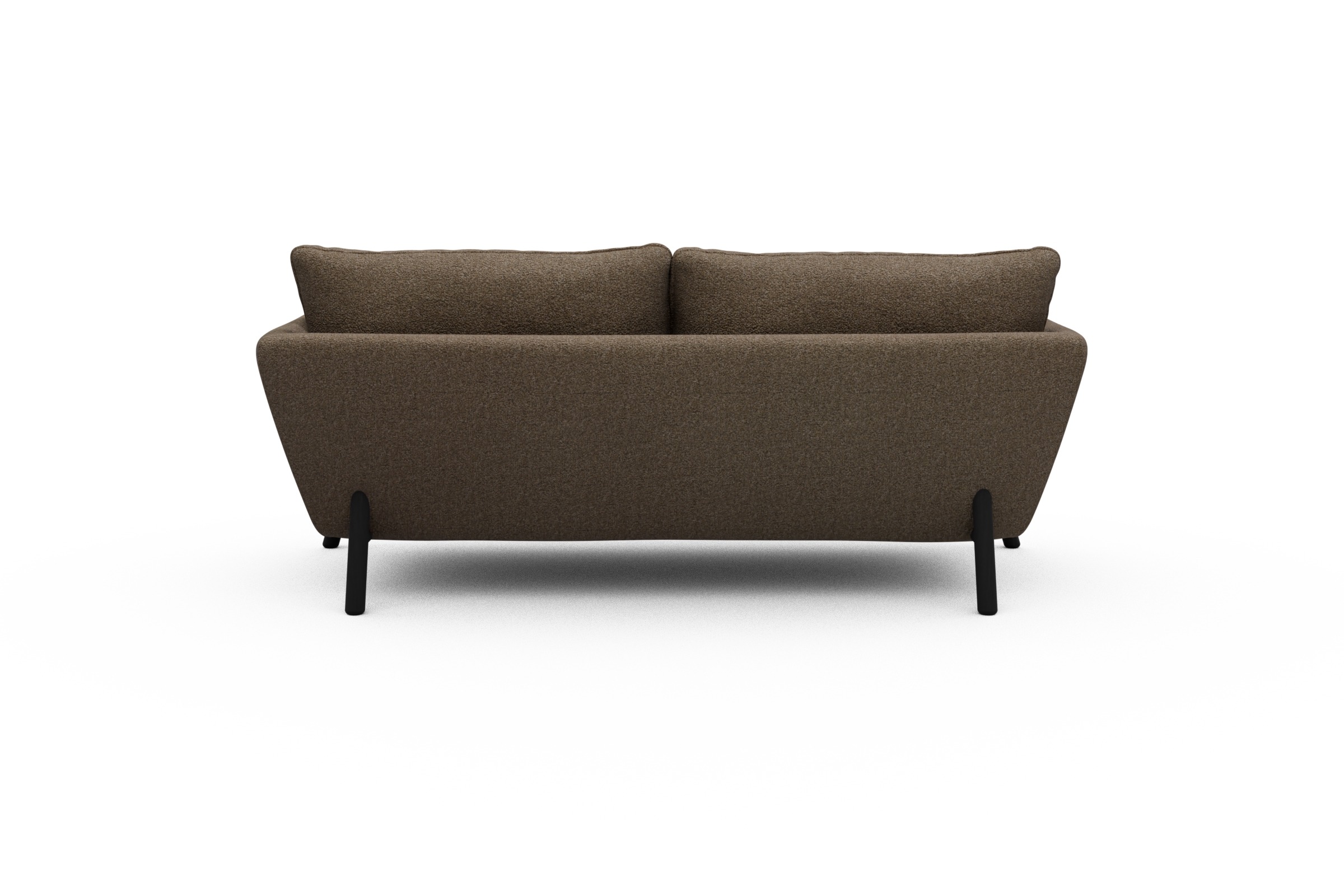 Sofa Emil 2-Sitzer Beinfarbe Eiche Schwarz Aivi-Khaki-Brown