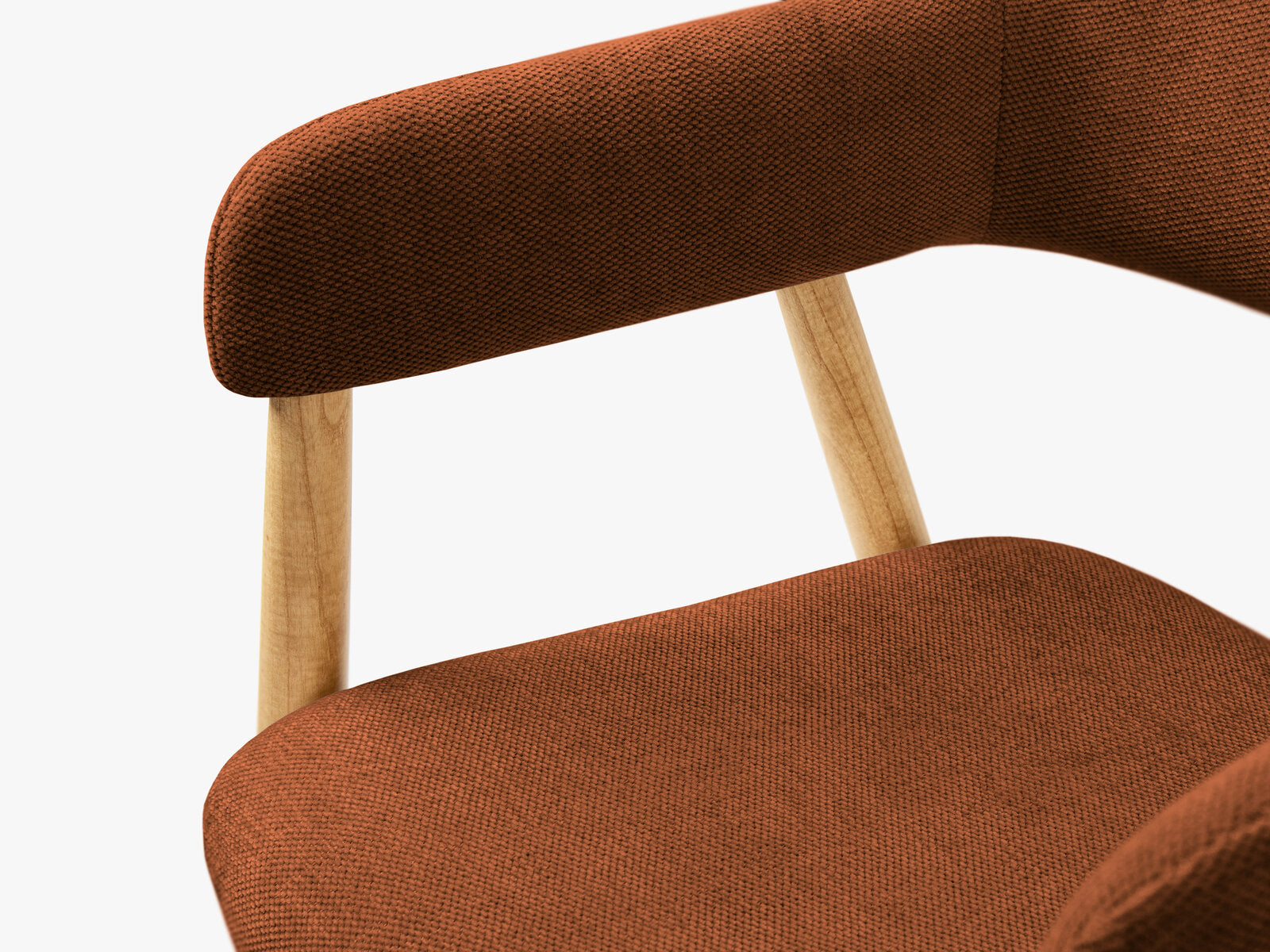 Micadoni Stuhl Adra Chenille Rebel Orange Nussbaum