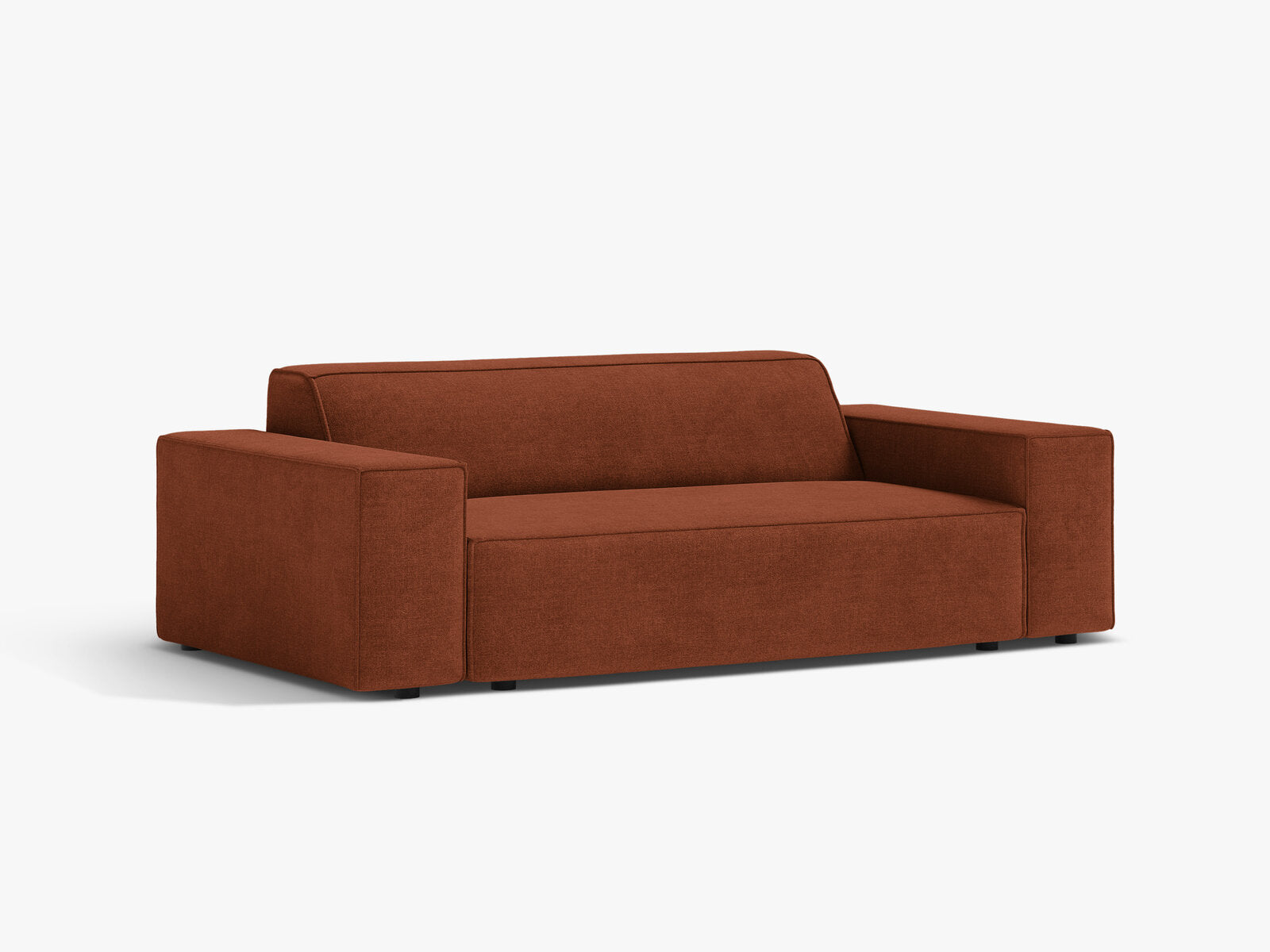 Micadoni Jodie Sofa 2-Sitzer Strukturierter Stoff Liberty Ziegel