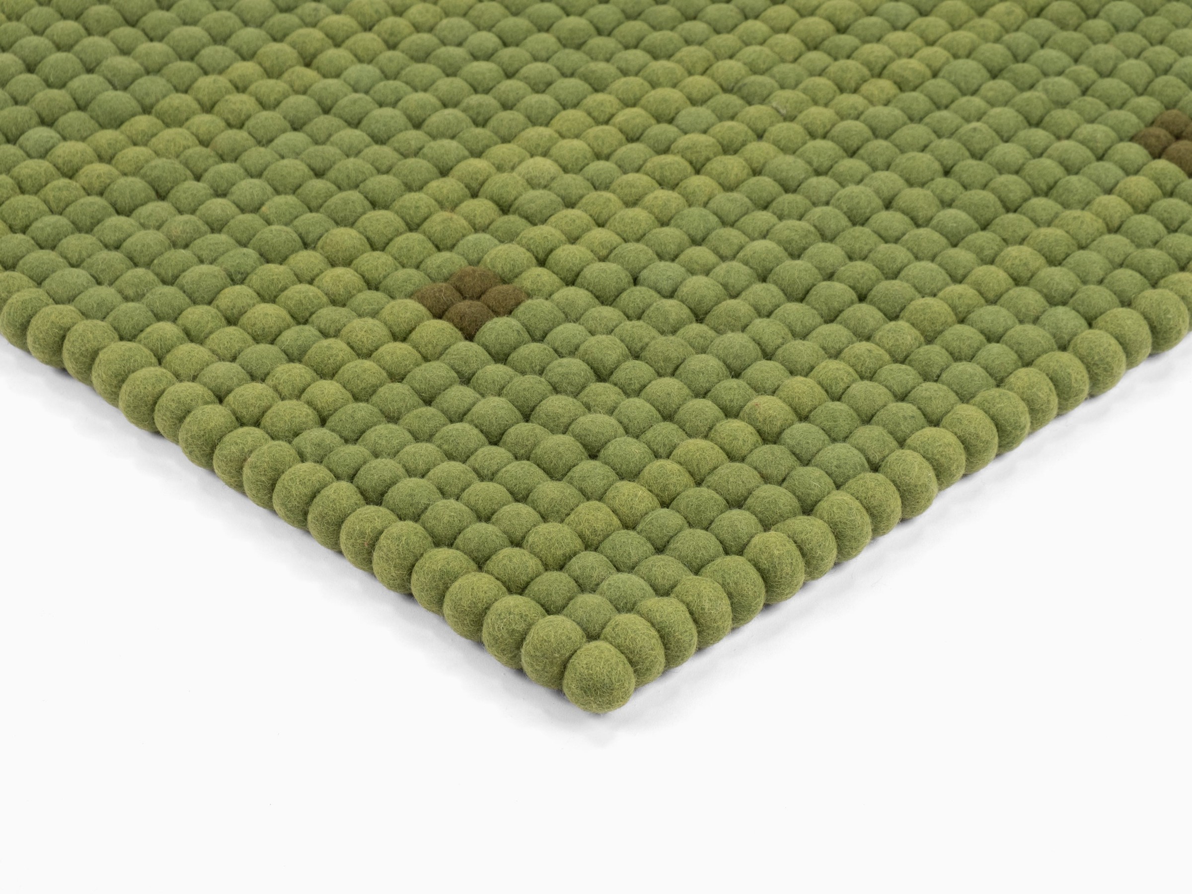 myfelt Käthe Filzkugelteppich Grün