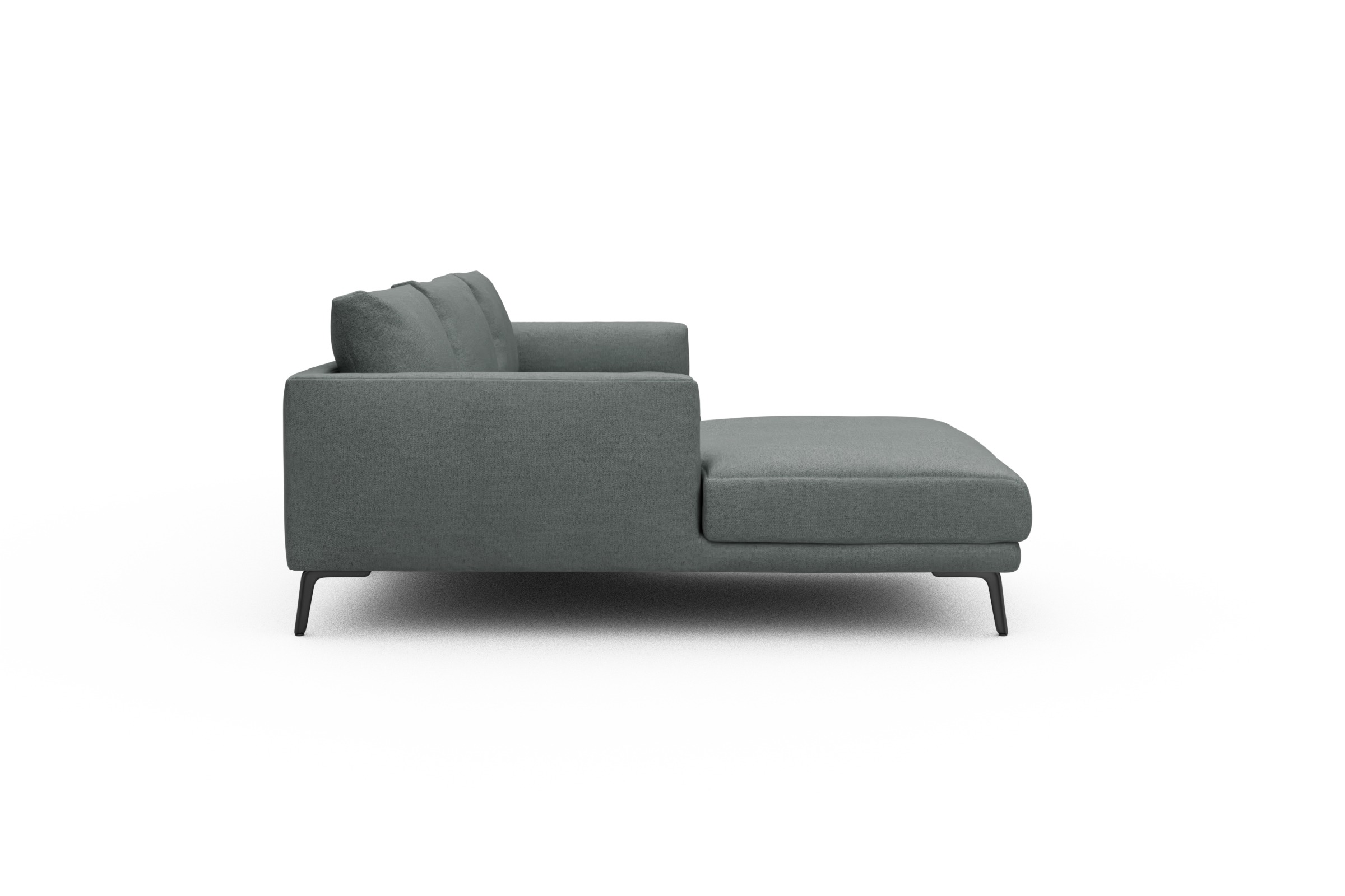 Ecksofa Karl Chaiselongue links mit 2,5-Sitzer Denari-Soft-Grey
