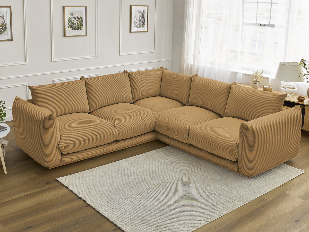 Bobochic Ernest Ecksofa Cordsamt Gelb
