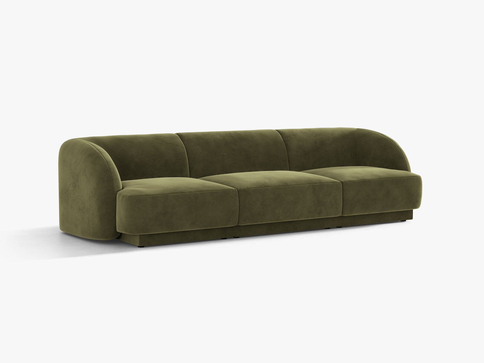 Micadoni Sofa Miley 3-Sitzer Samt Bluvel Grün