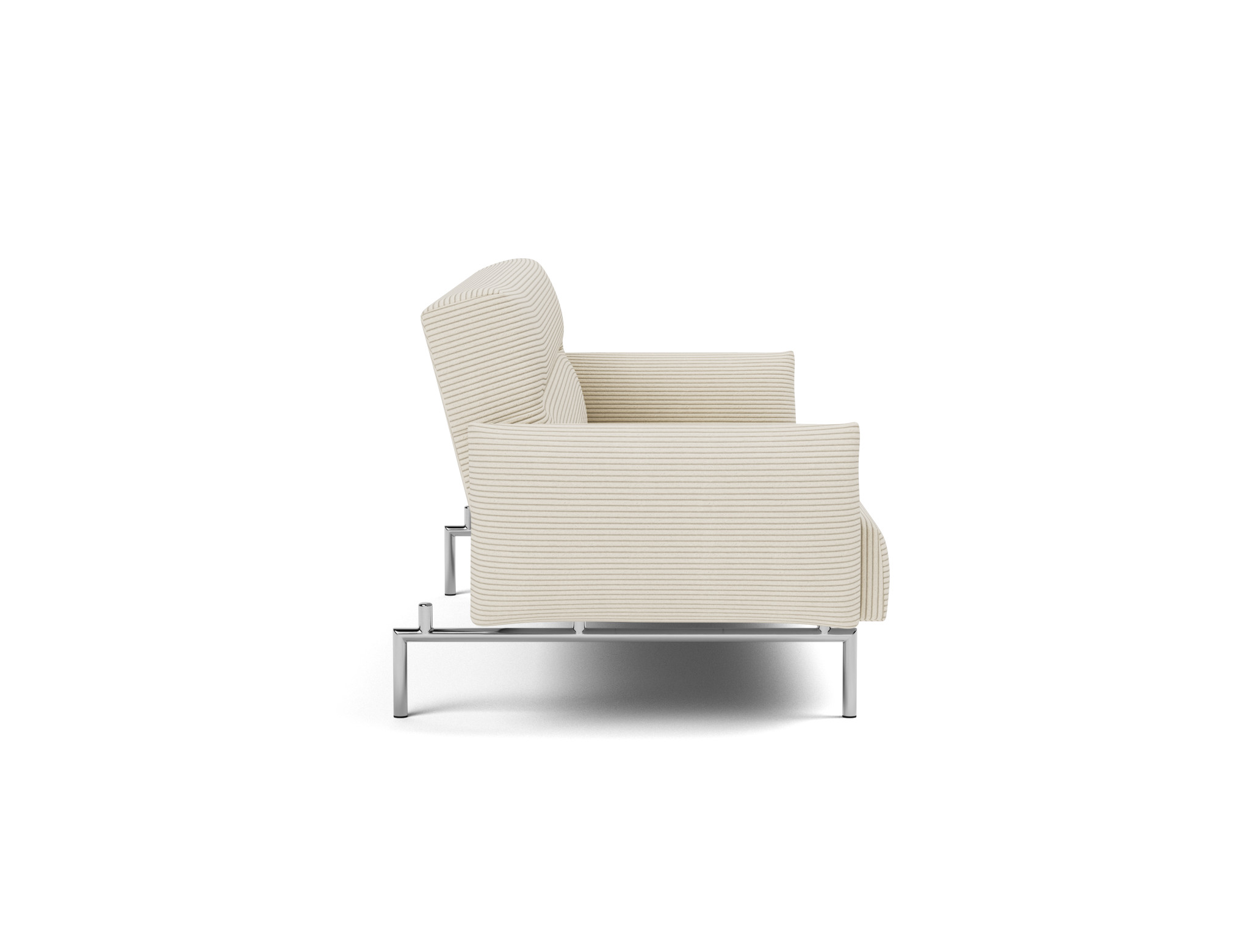Schlafsofa Jillis mit Armlehnen Kord Corduroy 594-Ivory