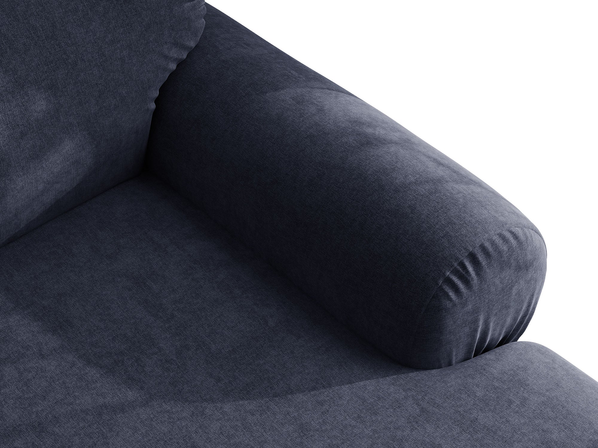 Micadoni Ophelia Sofa 4-Sitzer Strukturierter Stoff Liberty Marineblau