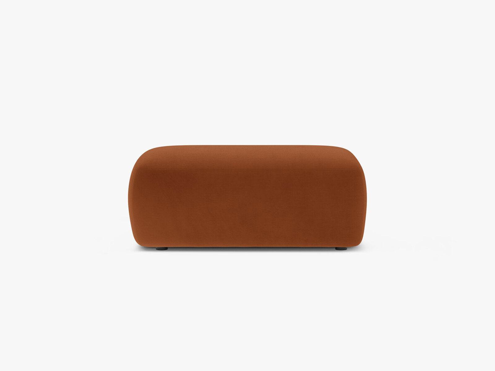 Micadoni Hocker Kate 1-Sitzer Samt Terrakotta
