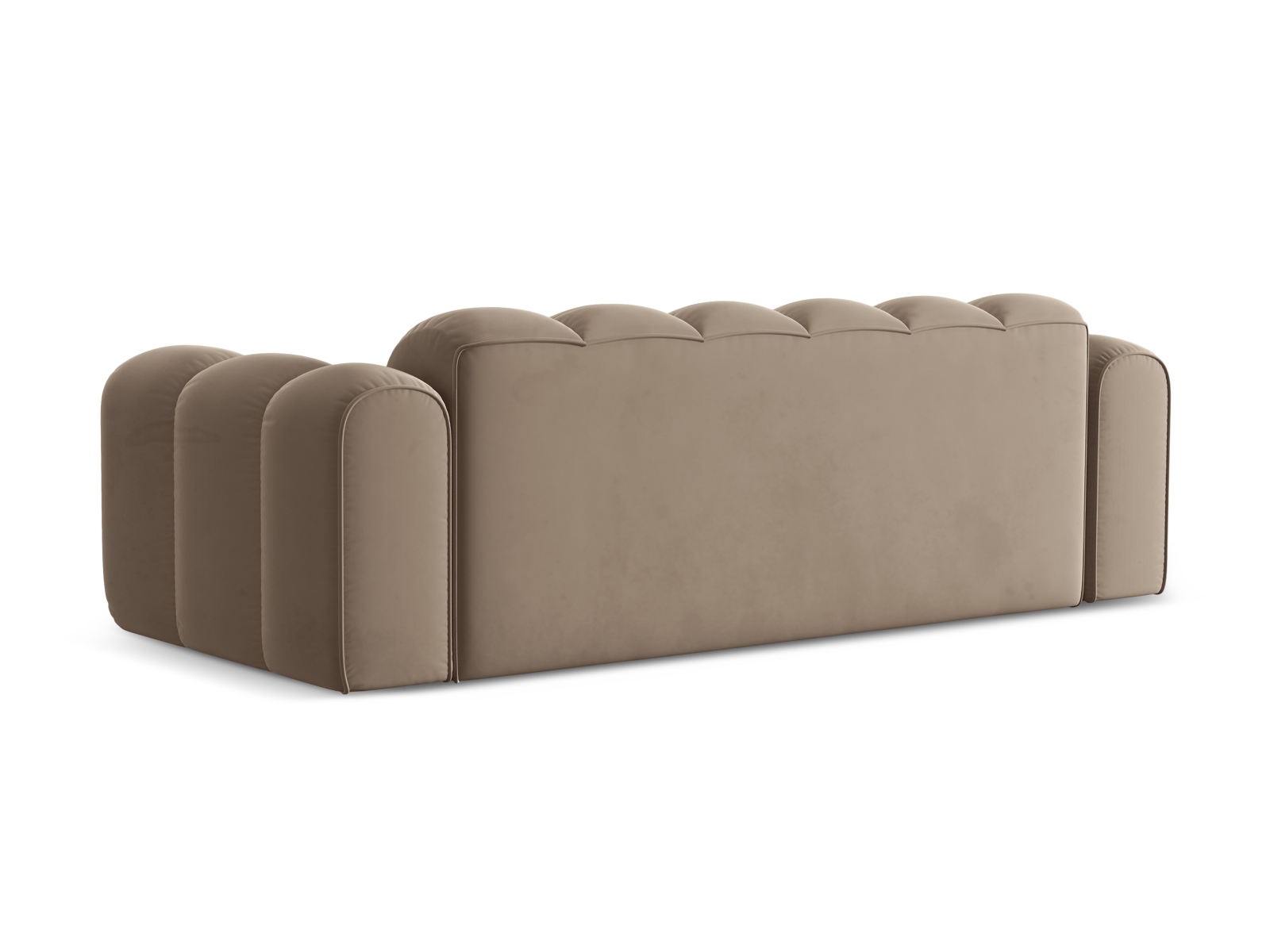 Cosmopolitan Design Sofa Treno 4-Sitzer Samt Bluvel Cappuccino
