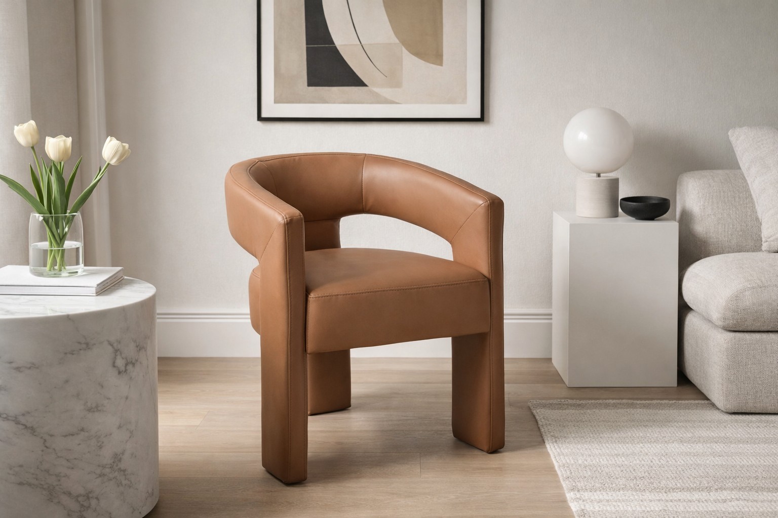 Livin Hill Polsterstuhl Leith 62 × 58 × 75 cm Karamellbraun