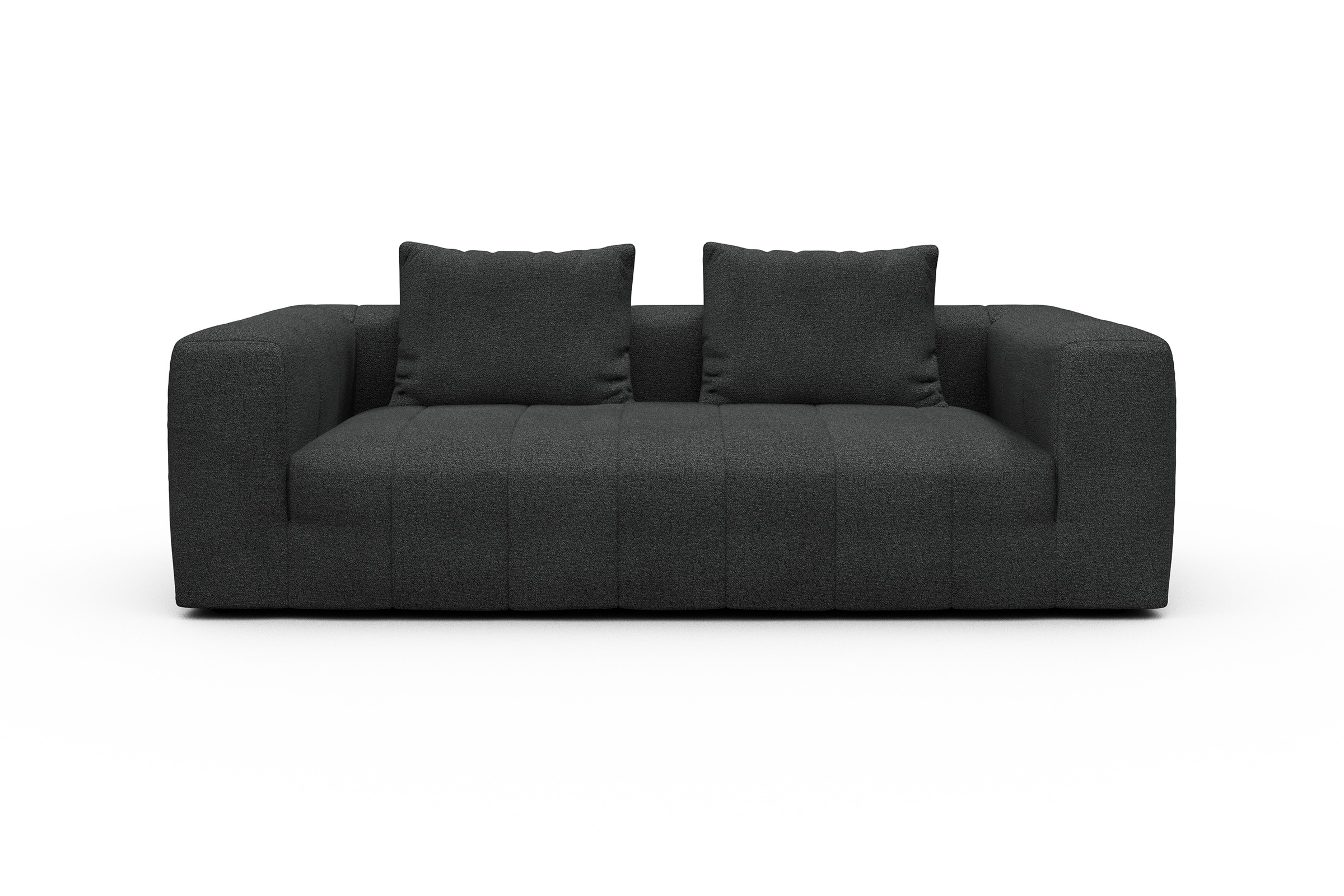 Sofa Hugo 3-Sitzer Boucle-Charcoal