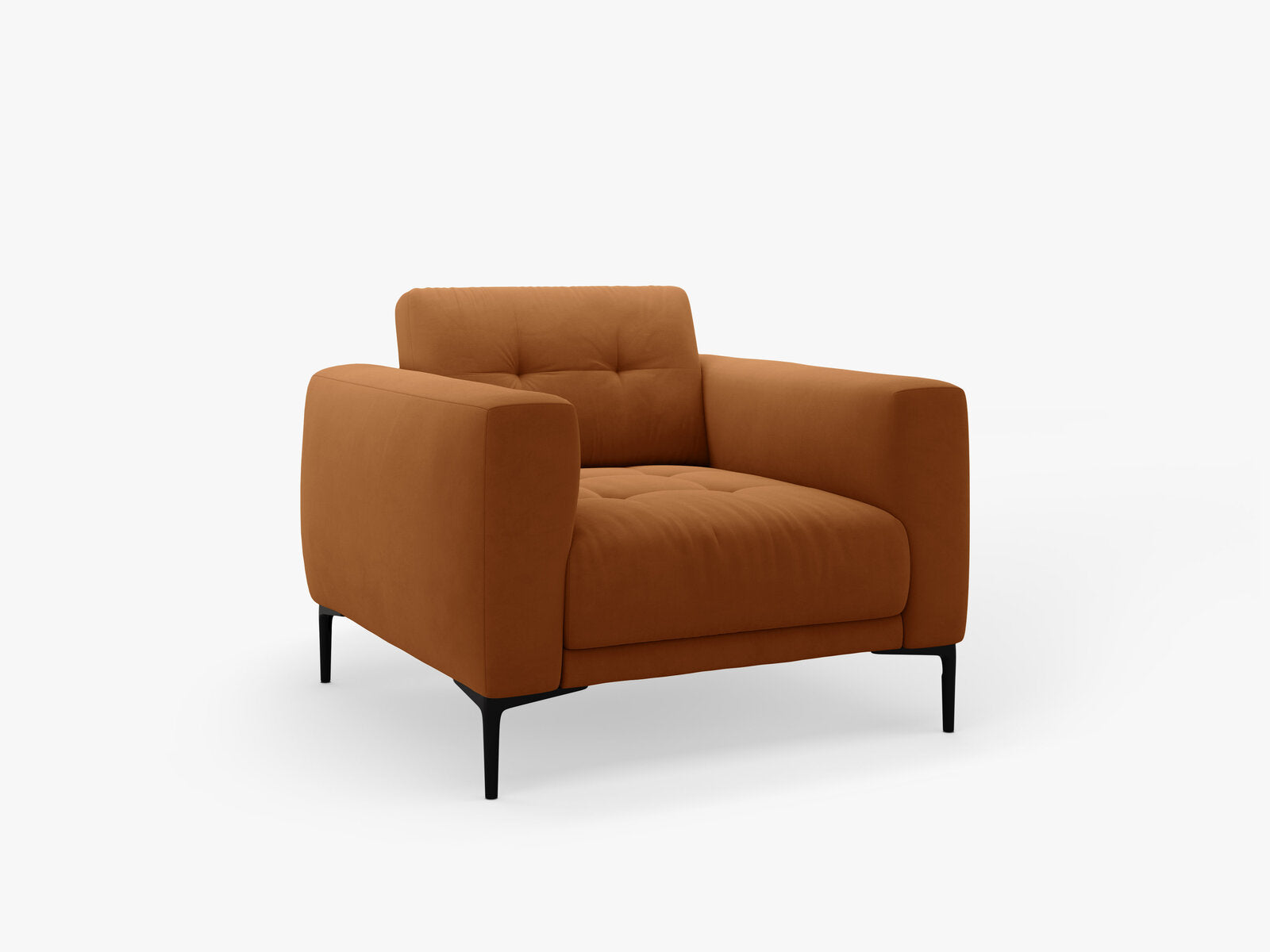 Micadoni Sessel Bemy 1-Sitzer Samt Terrakotta